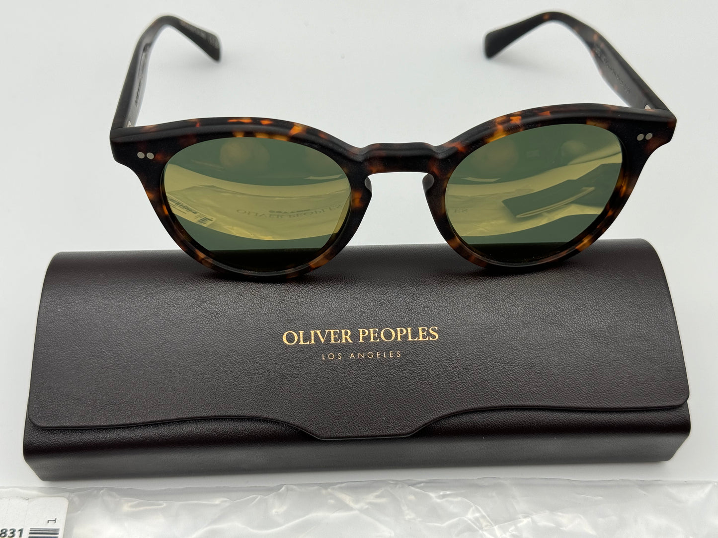 Oliver Peoples Romare 48mm Semi Matte Sable Tortoise/ G 15 Goldtone OV 5459 145408 Italy NEW