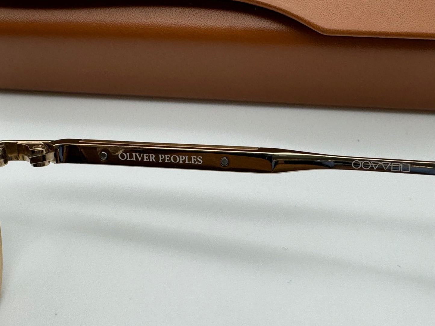 Oliver Peoples Sanford 57mm OV 1130 S Gold / Chrome Amber Photochromic 5132 / 85 Japan Missing Box