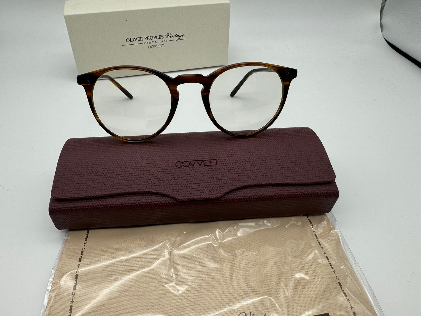 Oliver Peoples O’Malley 48mm OV 5183 Blue Light Blocking / Tuscany Tortoise 1724SB Italy NEW