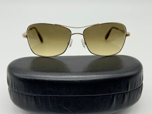 Oliver Peoples Sanford 57mm OV 1130 S Gold / Chrome Amber Photochromic 5132 / 85 Japan Preowned