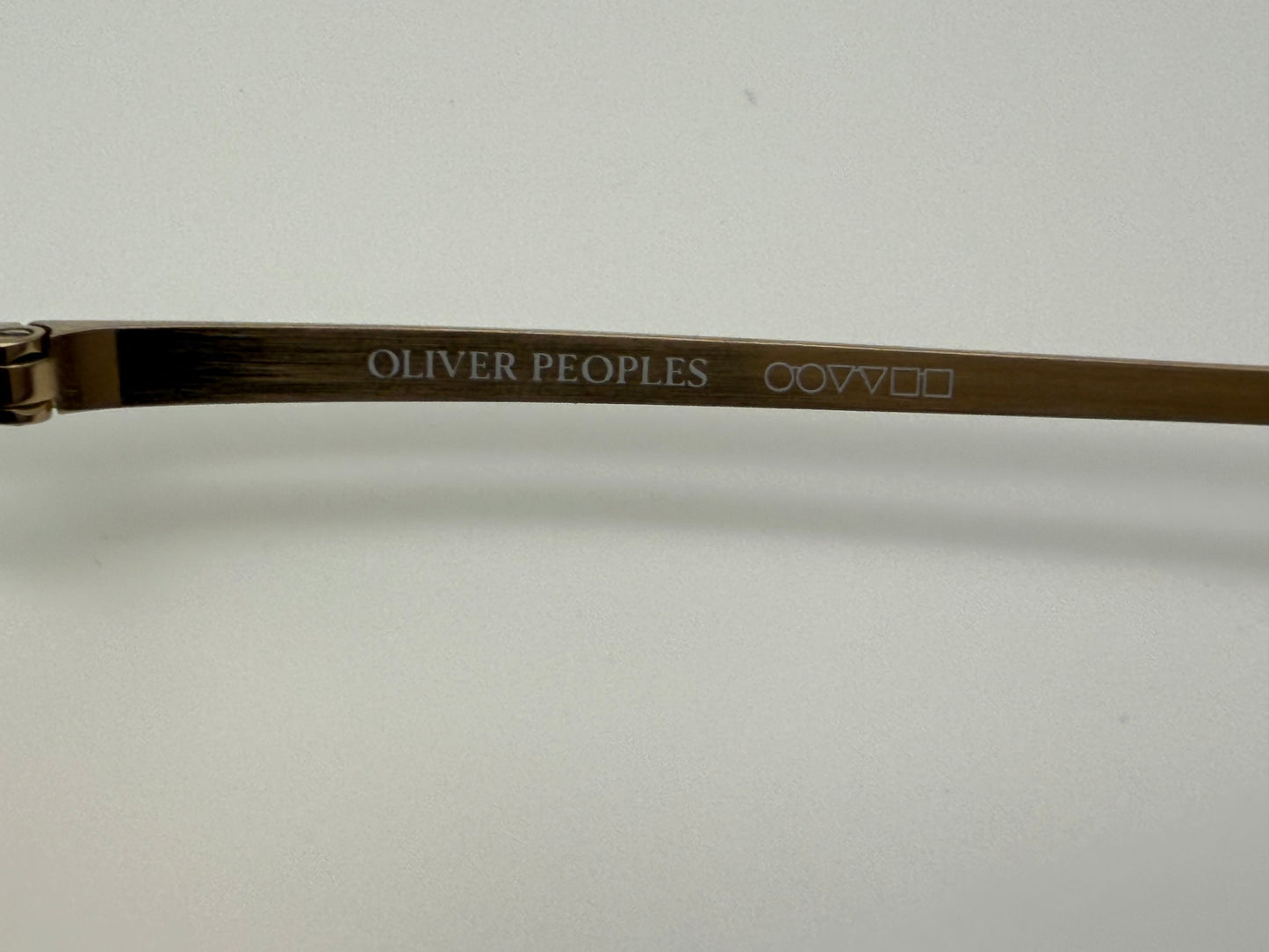 Oliver Peoples Bergman 61mm Custom Sunglasses | Brushed Gold / Peach Gold Mirror Missing Box