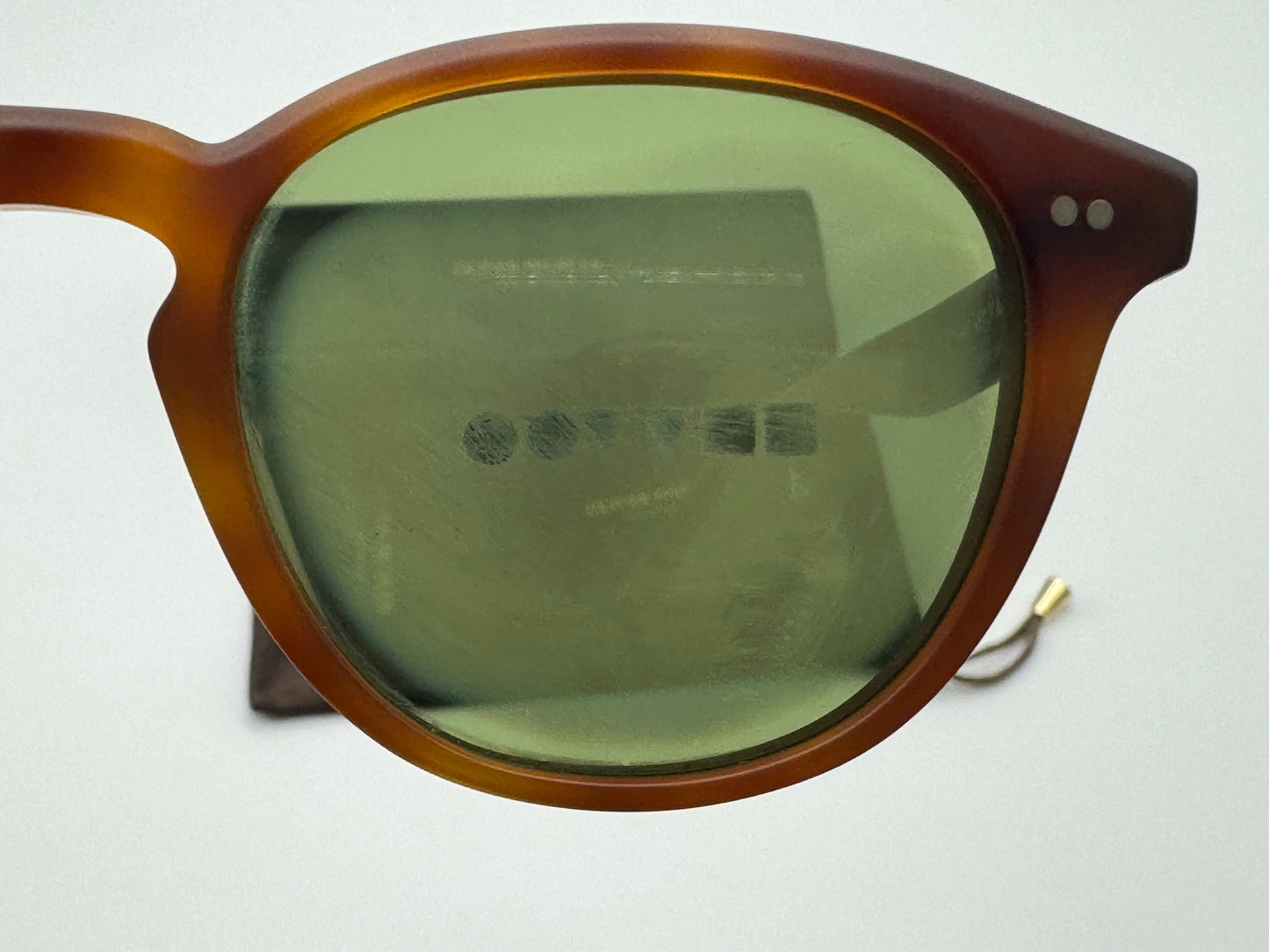 Oliver Peoples Desmon 48mm Matte Light Brown / Vibrant Green Sunglasses OV 5454 SU 14834E Italy NEW