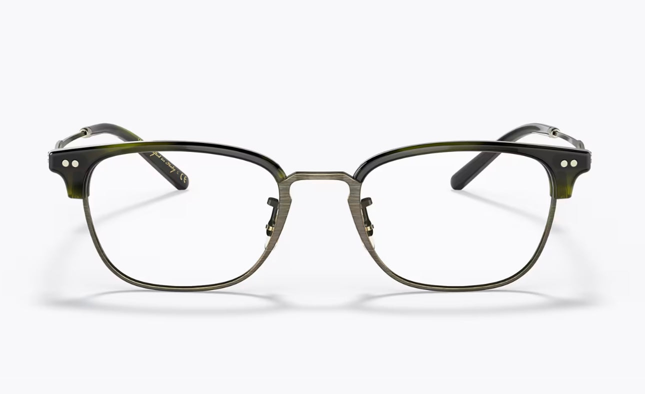 Oliver Peoples Kesten OV5468 1680 49-19 Antique Gold/Emerald Bark NEW Italy