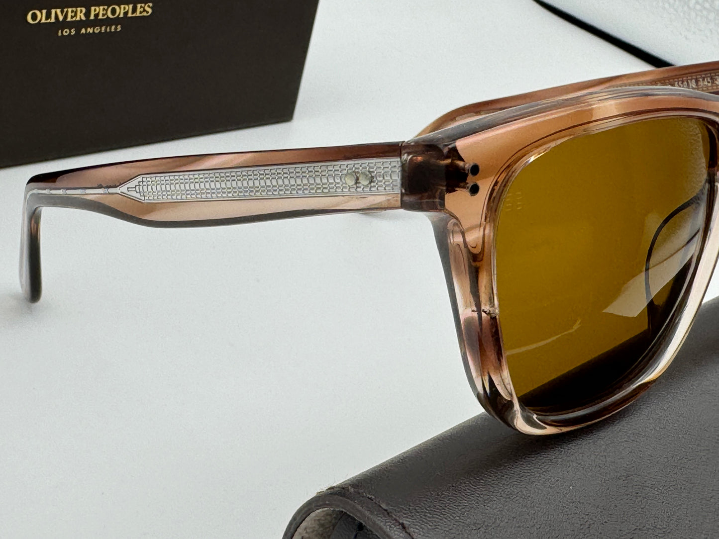 Oliver Peoples Lynes Sun 55mm Washed Sunstone / True Brown OV 5449 172652 Italy NEW