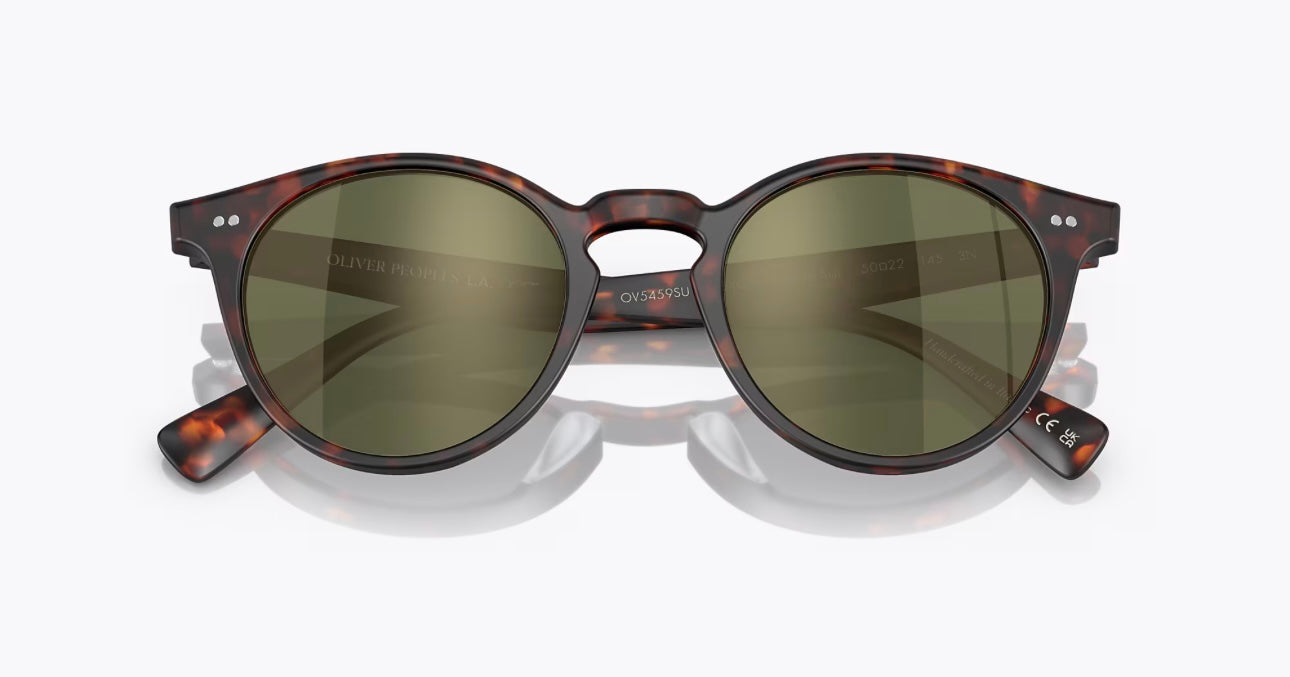 Oliver Peoples Romare 48mm Semi Matte Sable Tortoise/ G 15 Goldtone OV 5459 145408 Italy NEW