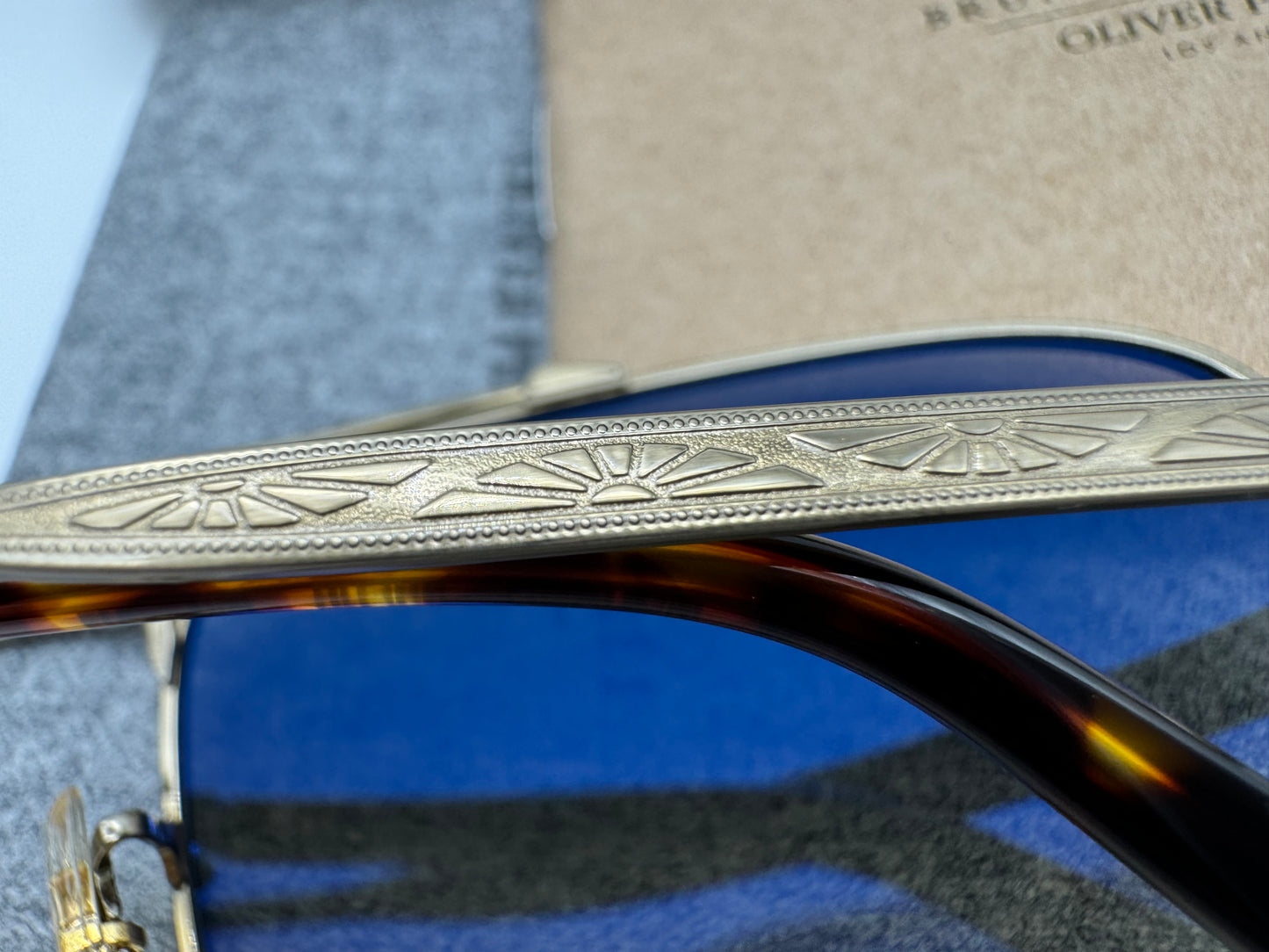 Oliver Peoples Marsan 55mm Brunello Cucinelli OV 1322 ST 525232 Titanium Brushed Gold / Shale Gradient Japan NEW