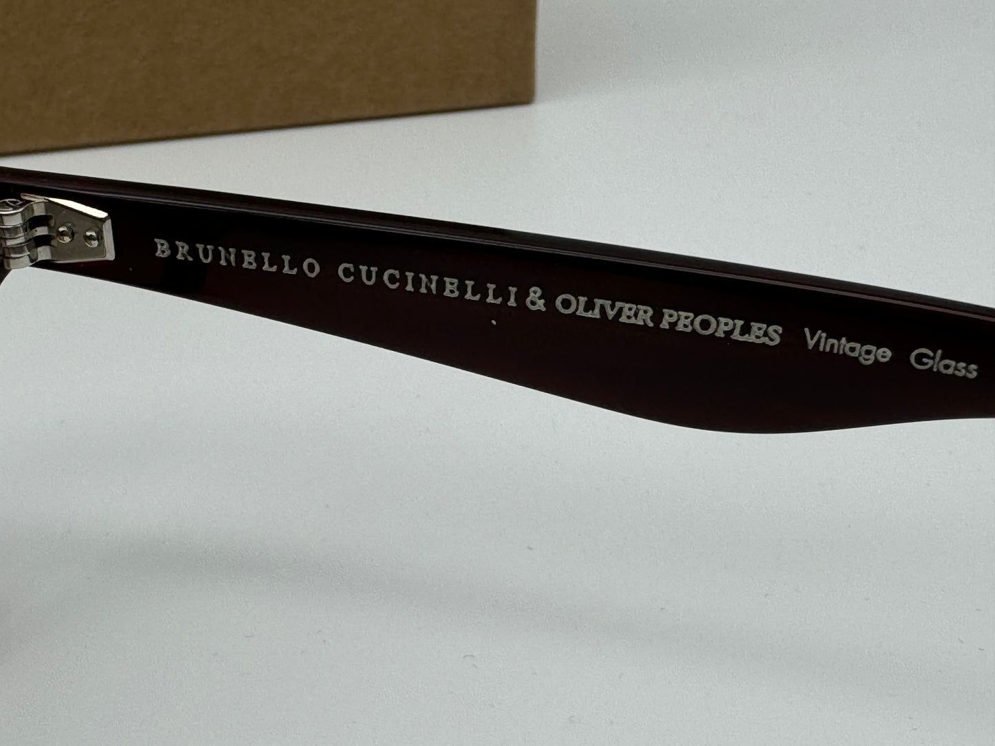 Oliver Peoples Peppe 48mm Bordeaux Bark / Shale Gradient OV 5517 167532 Brunello Cucinelli Italy NEW