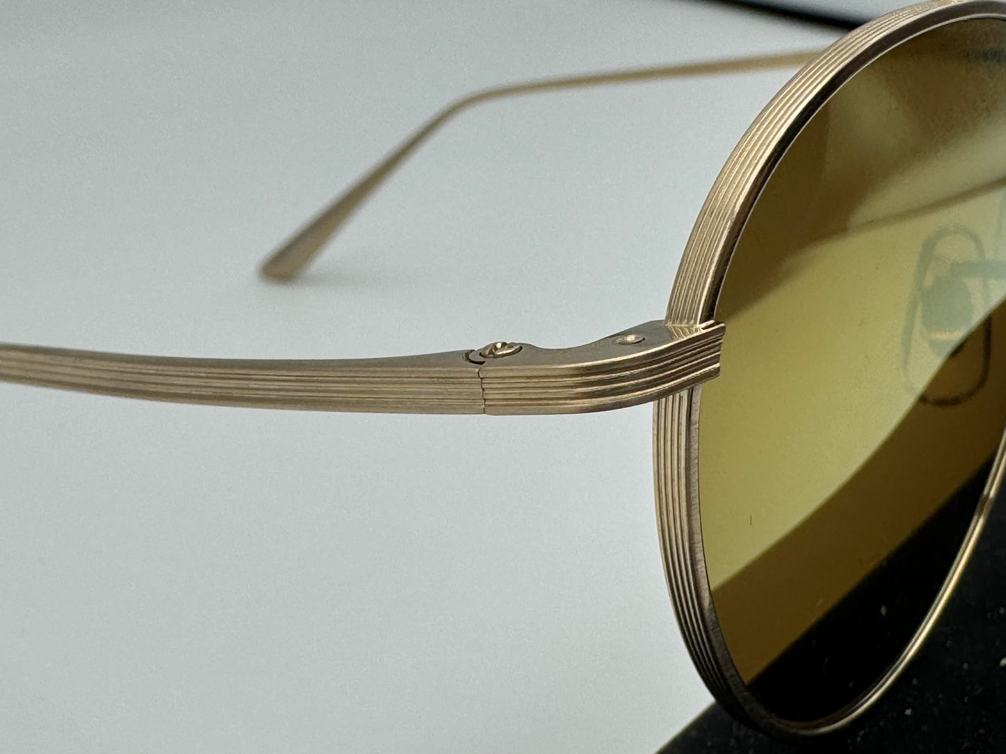 Oliver Peoples X The Row NIGHTTIME 49mm Titanium Gold / Gold Mirror Japan Preowned