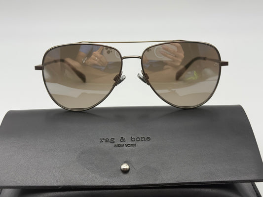 Rag and Bone RNB 5040 Titanium Gunmetal / Chocolate Gold Silver Mirror Lens NEW