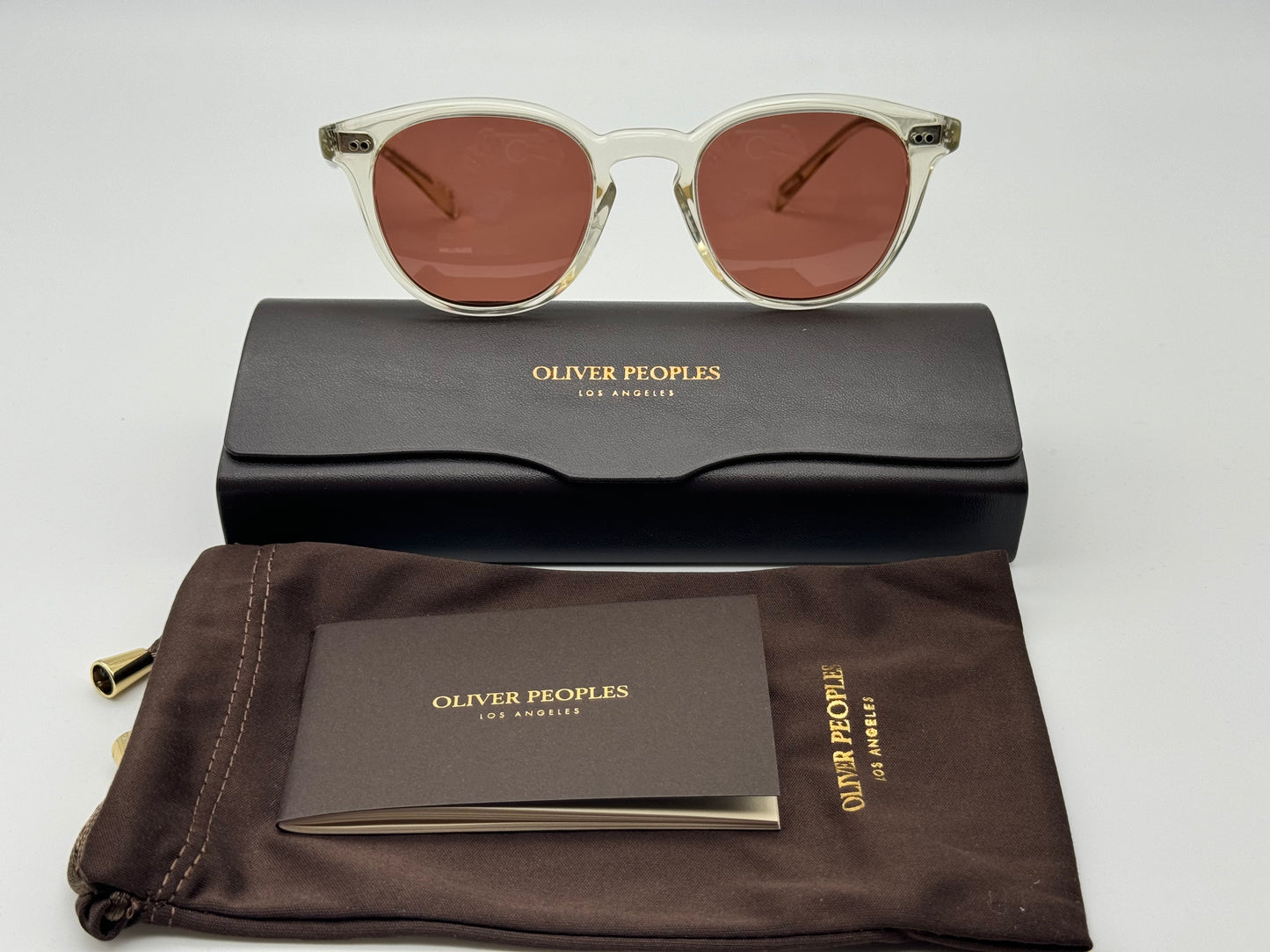 Oliver Peoples Desmon Sun 48mm Limited Edition Pale Citrine / Burgundy OV 5454 1692C5 Italy NEW