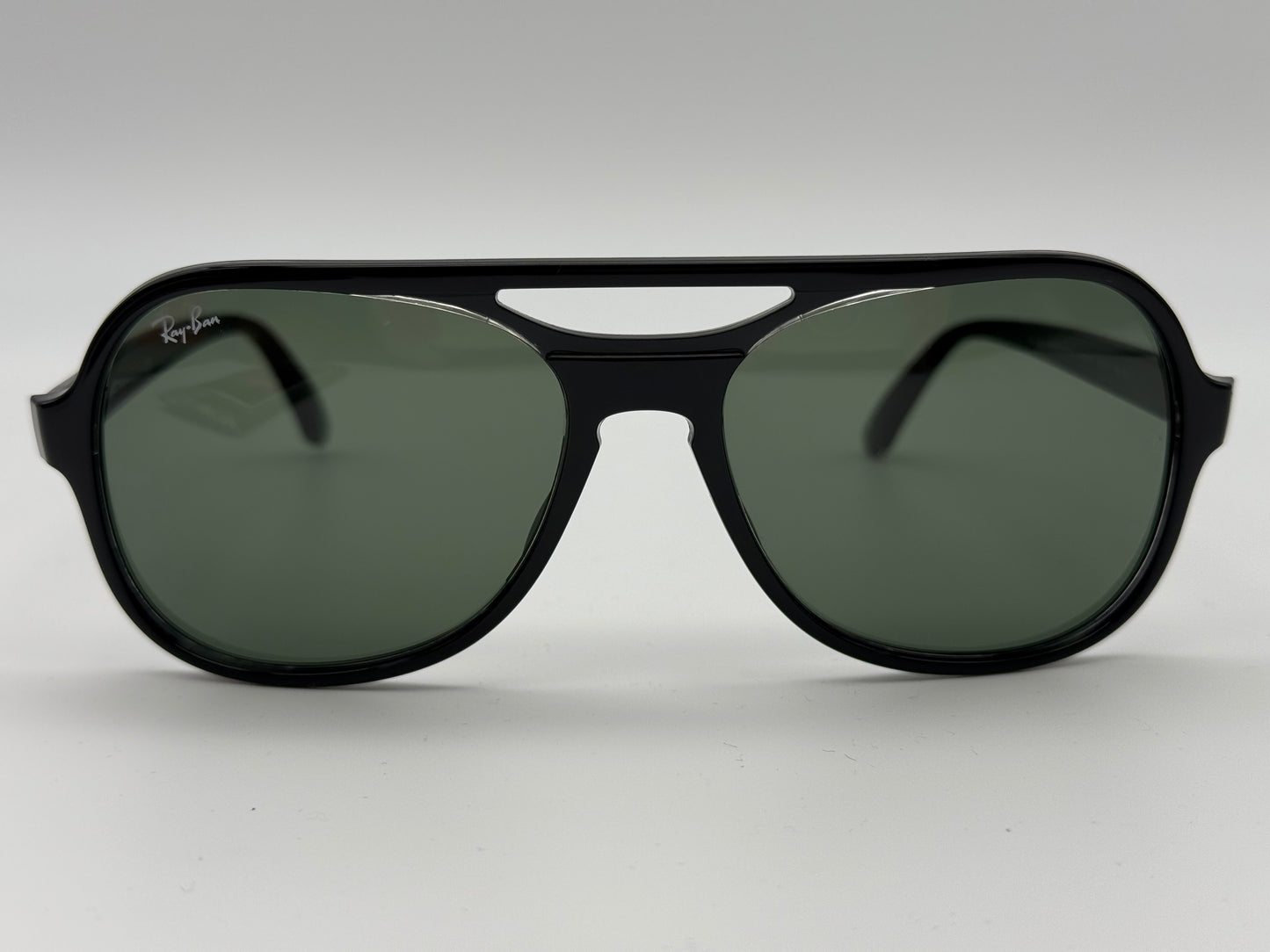 Ray-Ban Powderhorn 58mm Black Transparent/ G-15 RB 4357 654531 Italy NEW