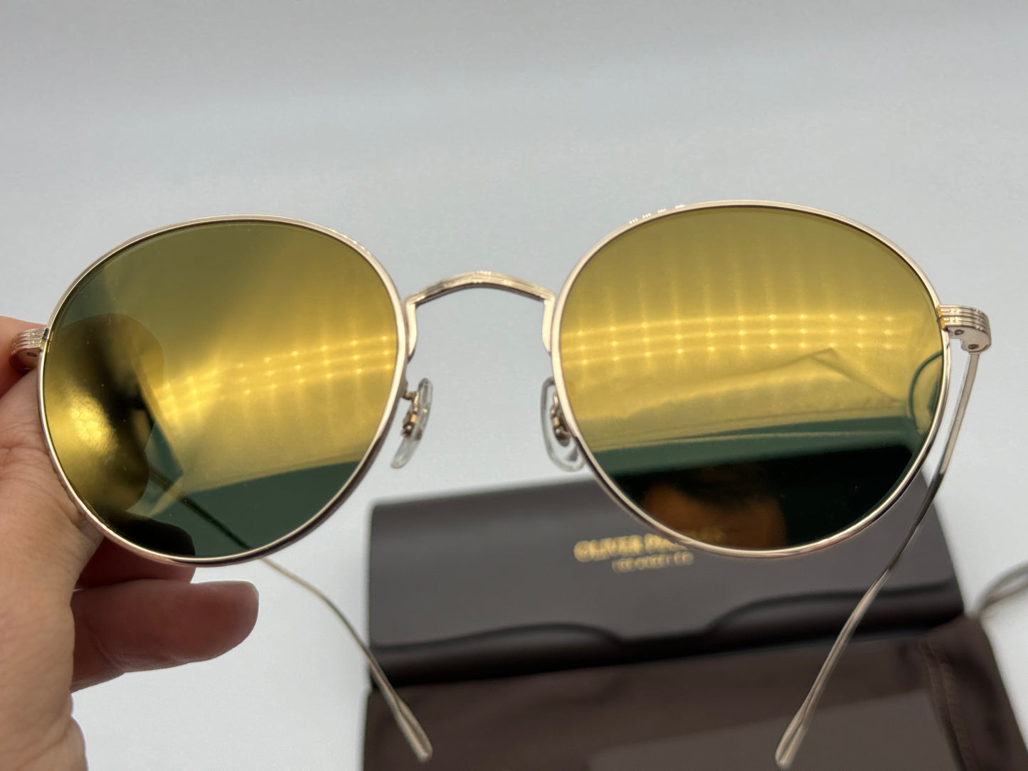 Oliver Peoples Altair OV 1306 ST 529208 50mm  Gold / G -15 Goldtone Titanium JAPAN NEW