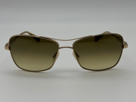 Oliver Peoples Sanford 57mm OV 1130 S Gold / Chrome Amber Photochromic 5132 / 85 Japan Preowned