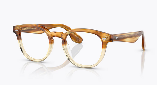 Oliver Peoples x Brunello Cucinelli Jep 49mm OV 5485 1674 Honey VSB / Blue Light Filter Lens Italy NEW