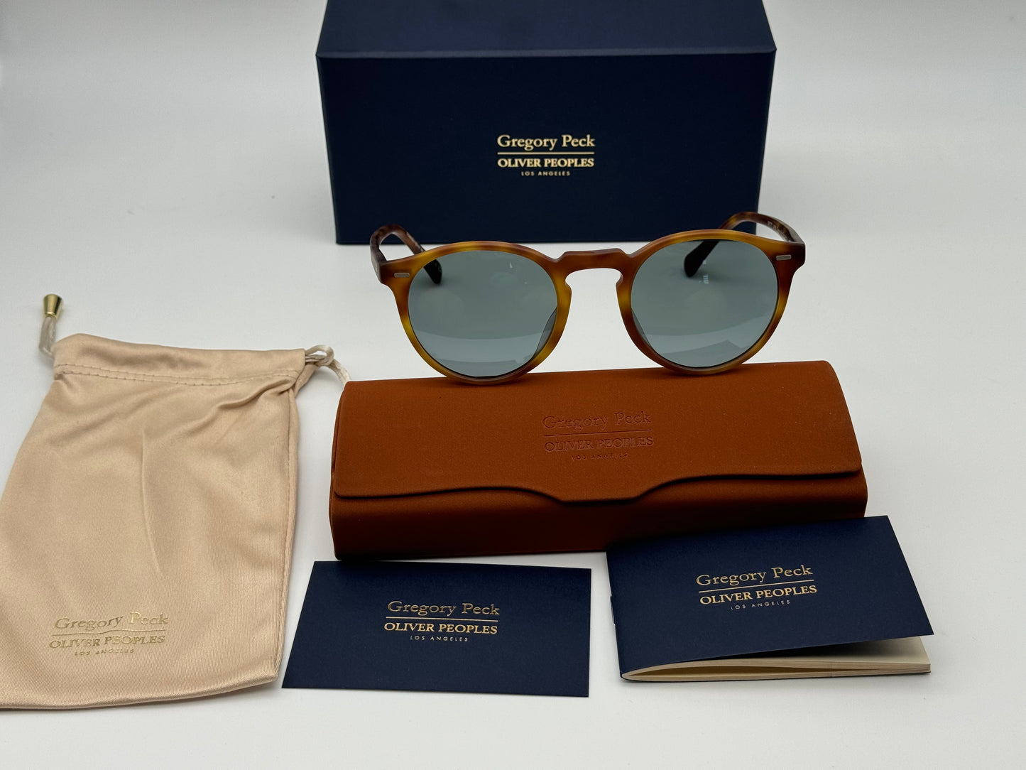 Oliver Peoples Gregory Peck 50mm Semi Matte LBR Indigo OV 5217 1483R8 Italy NEW