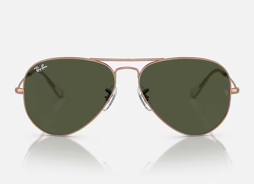 Ray-Ban Aviator 58mm RB 3025 Rose Gold / G-15 920231 Italy NEW