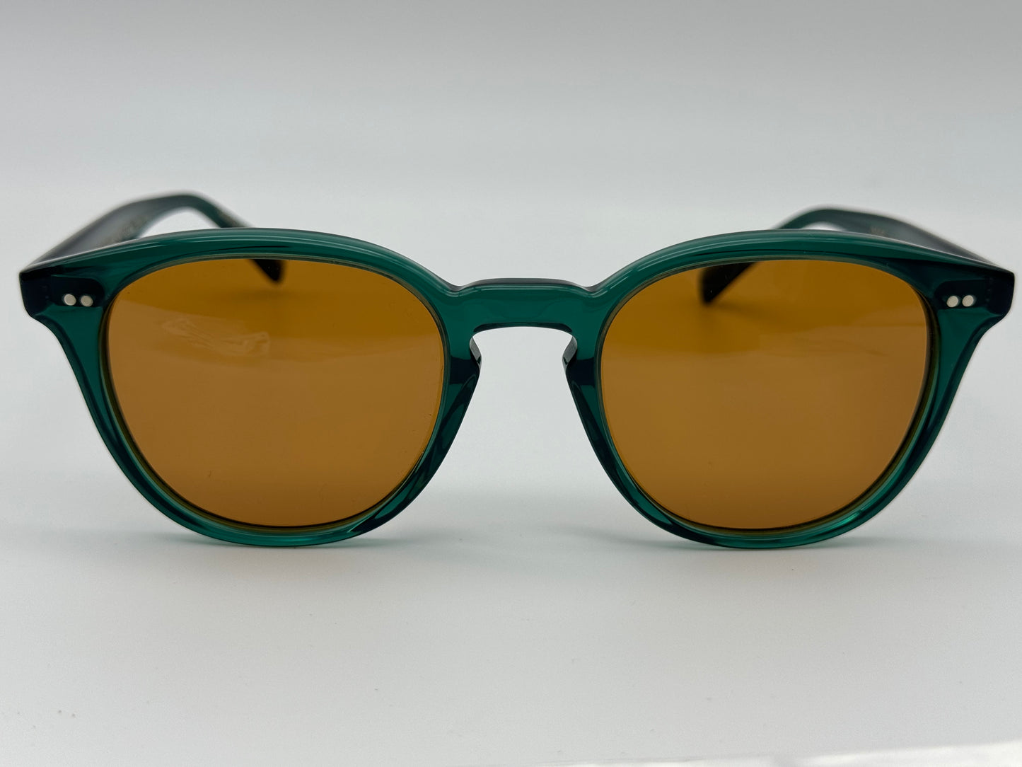 Oliver Peoples Desmon Sun 50mm OV 5454 Translucent Dark Teal / Cognac 176353 Italy NEW