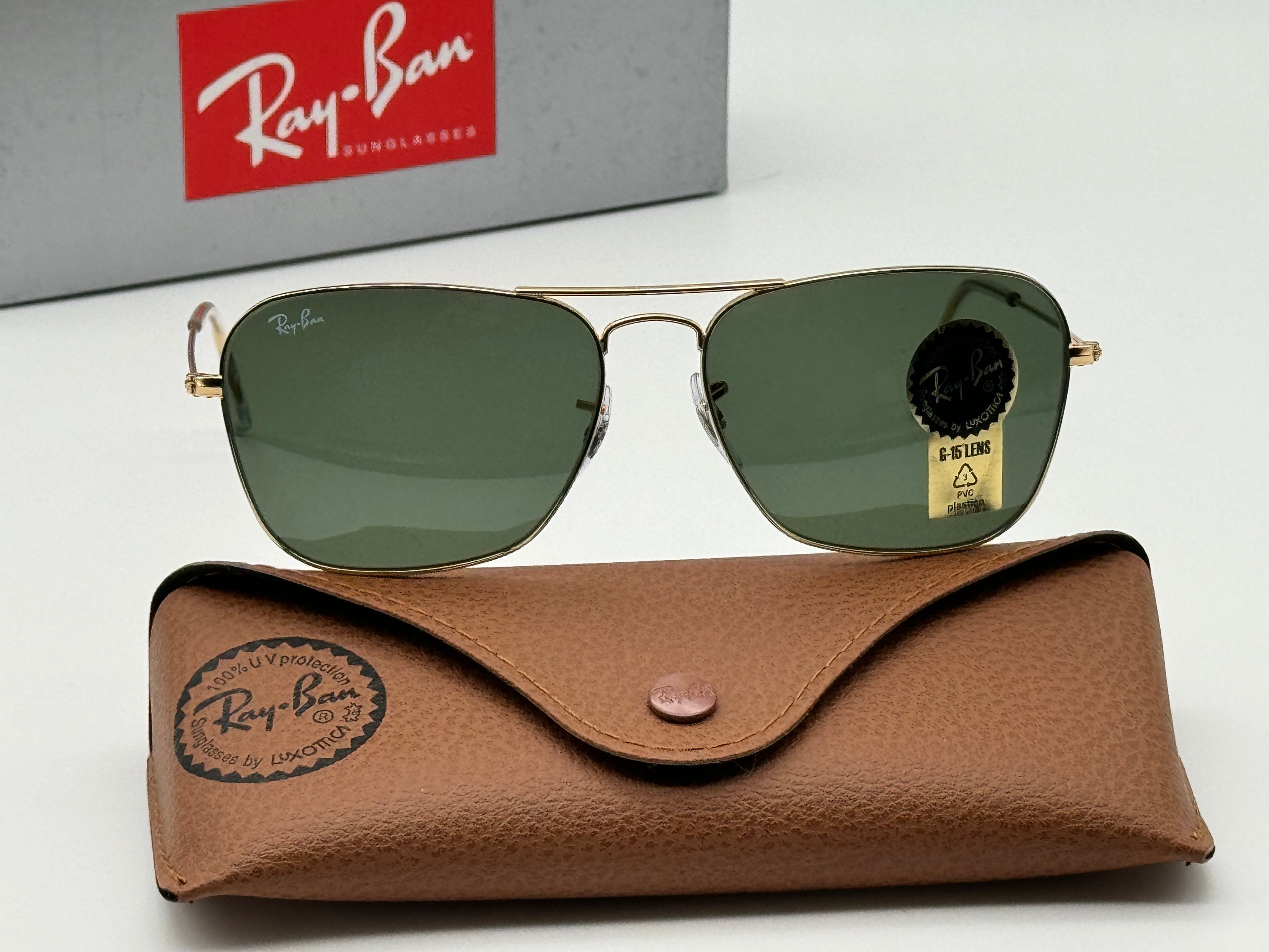 Ray Ban Caravan RB3136 001 58mm Gold G 15 Italy Shade Review Store