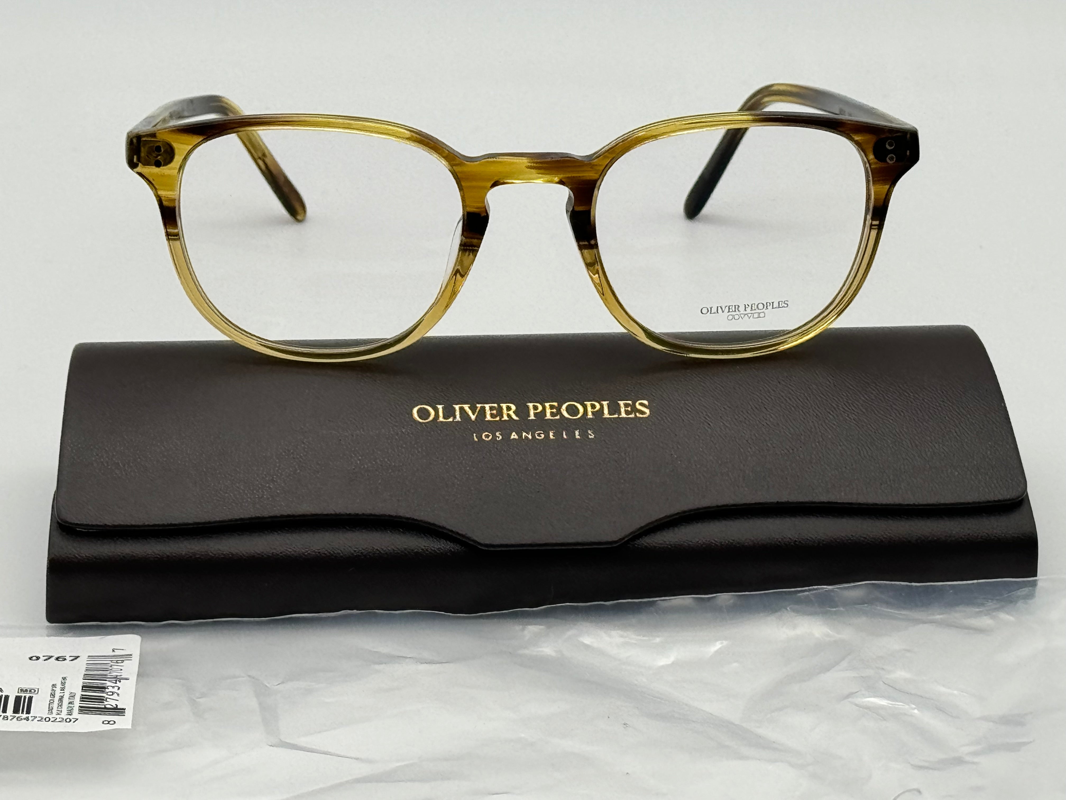 Oliver Peoples Fairmont 49mm Canarywood Gradient Eyeglasses OV 5219 1703  Italy NEW