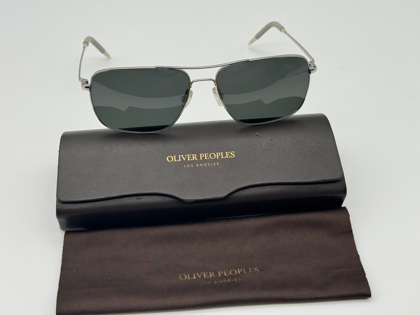 Oliver Peoples Clifton 58mm OV 1150 Midnight Express VFX Polarized Glass Lens 5036 / P2 Italy Preowned