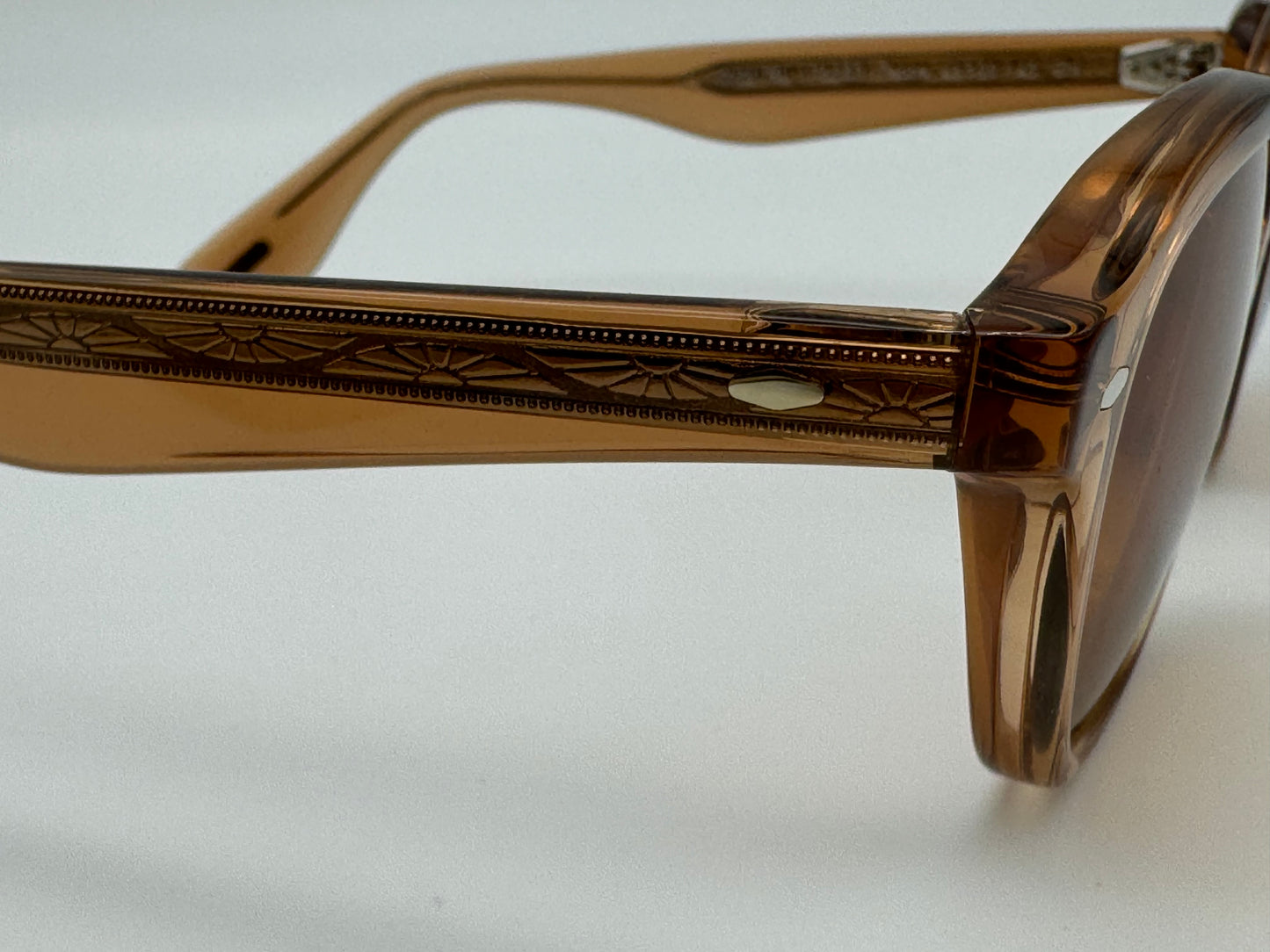 Oliver Peoples Peppe 48mm Ocra / Cognac OV 5517 176553 Italy NEW