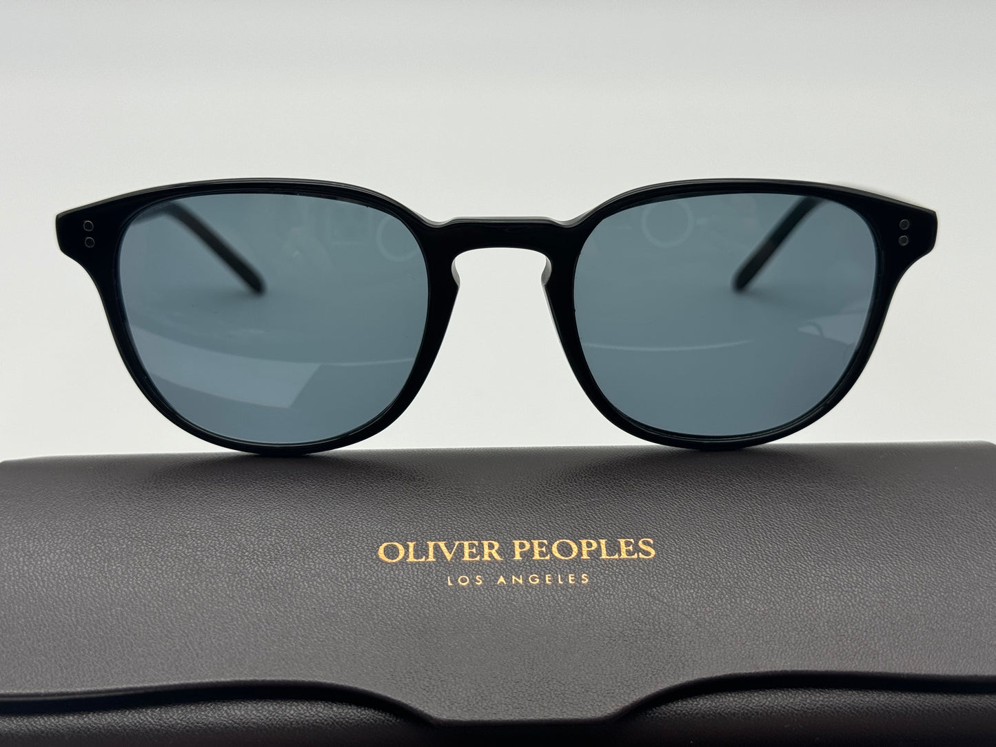 Oliver Peoples Fairmont Sun 49mm Black / Blue Photochromic OV 5219 1005R8 Italy NEW