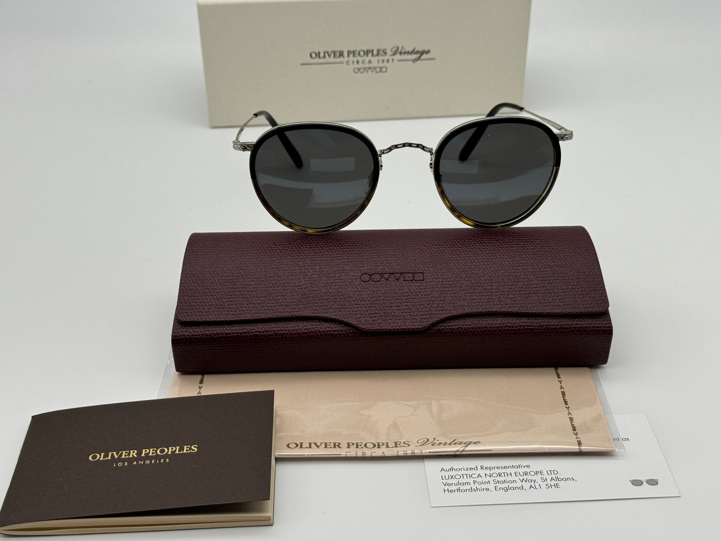 Oliver Peoples MP-2 48mm Black / 362 Gradient Silver / Carbon Gray 5036R5 NEW