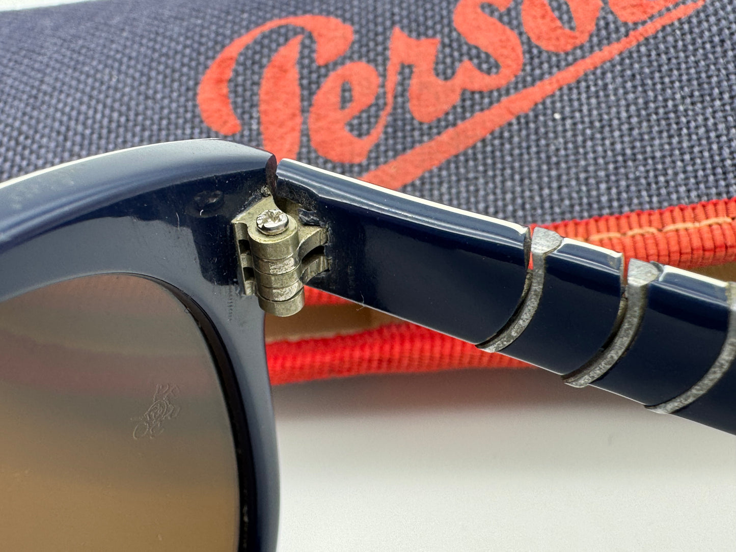 Vintage Persol Ratti 649/3 Sport 54mm Blue / White - Silver Mirror