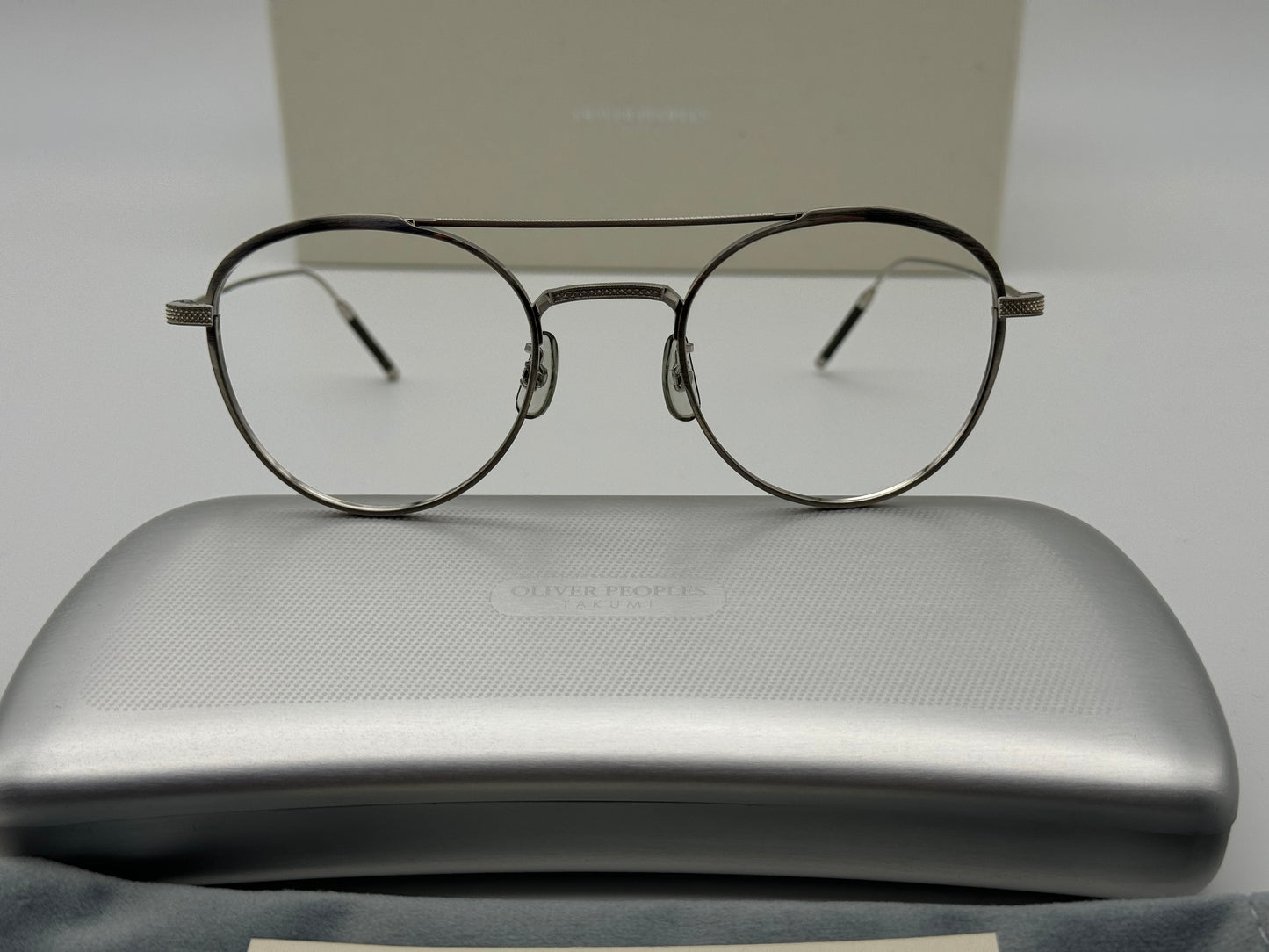 Oliver Peoples TK 2 Takumi 47mm Eyeglasses OV 1275 5254  Silver Japan NEW