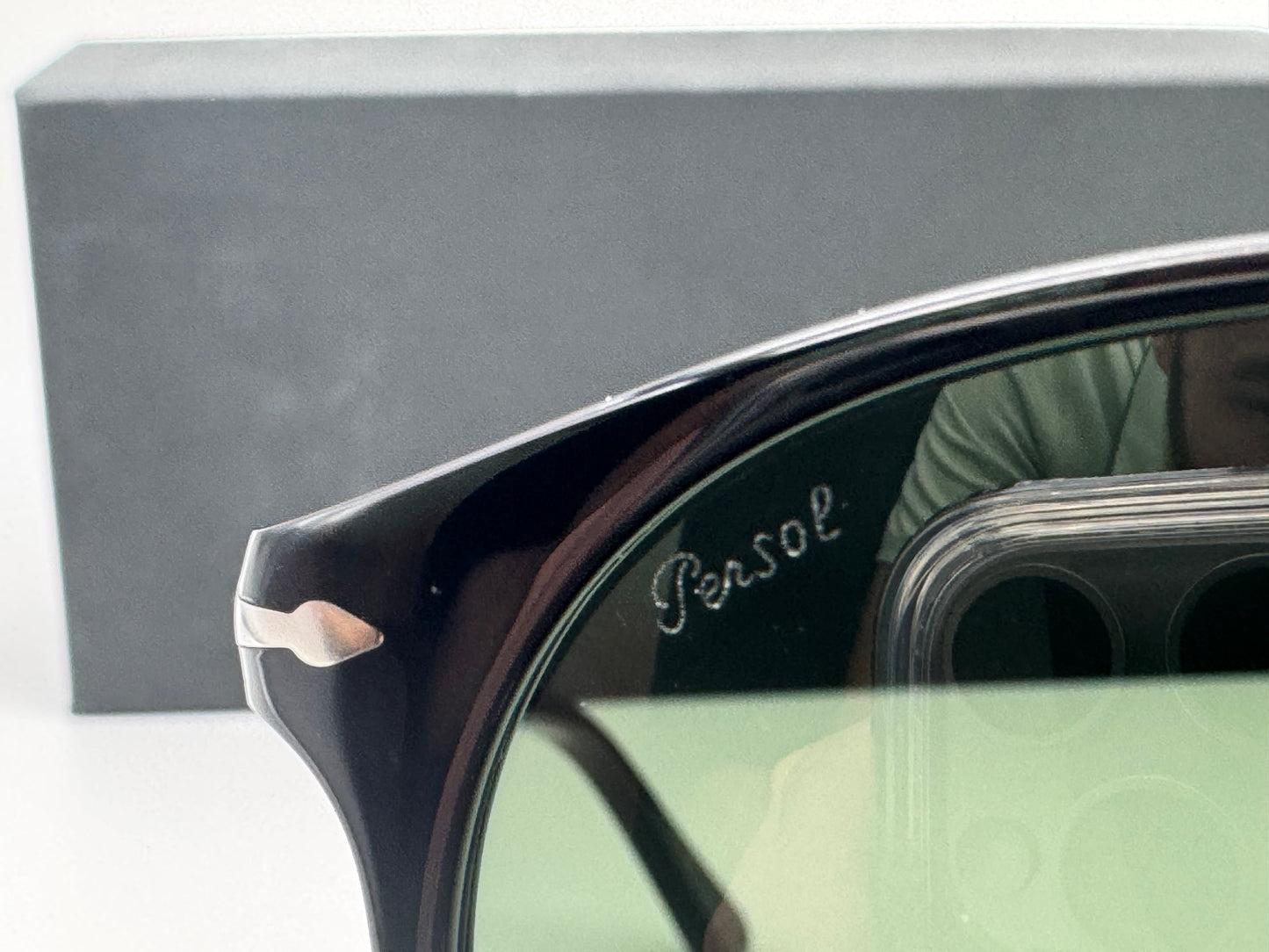 Persol PO 9649 55mm Black / Green 95 / 31 Italy NEW