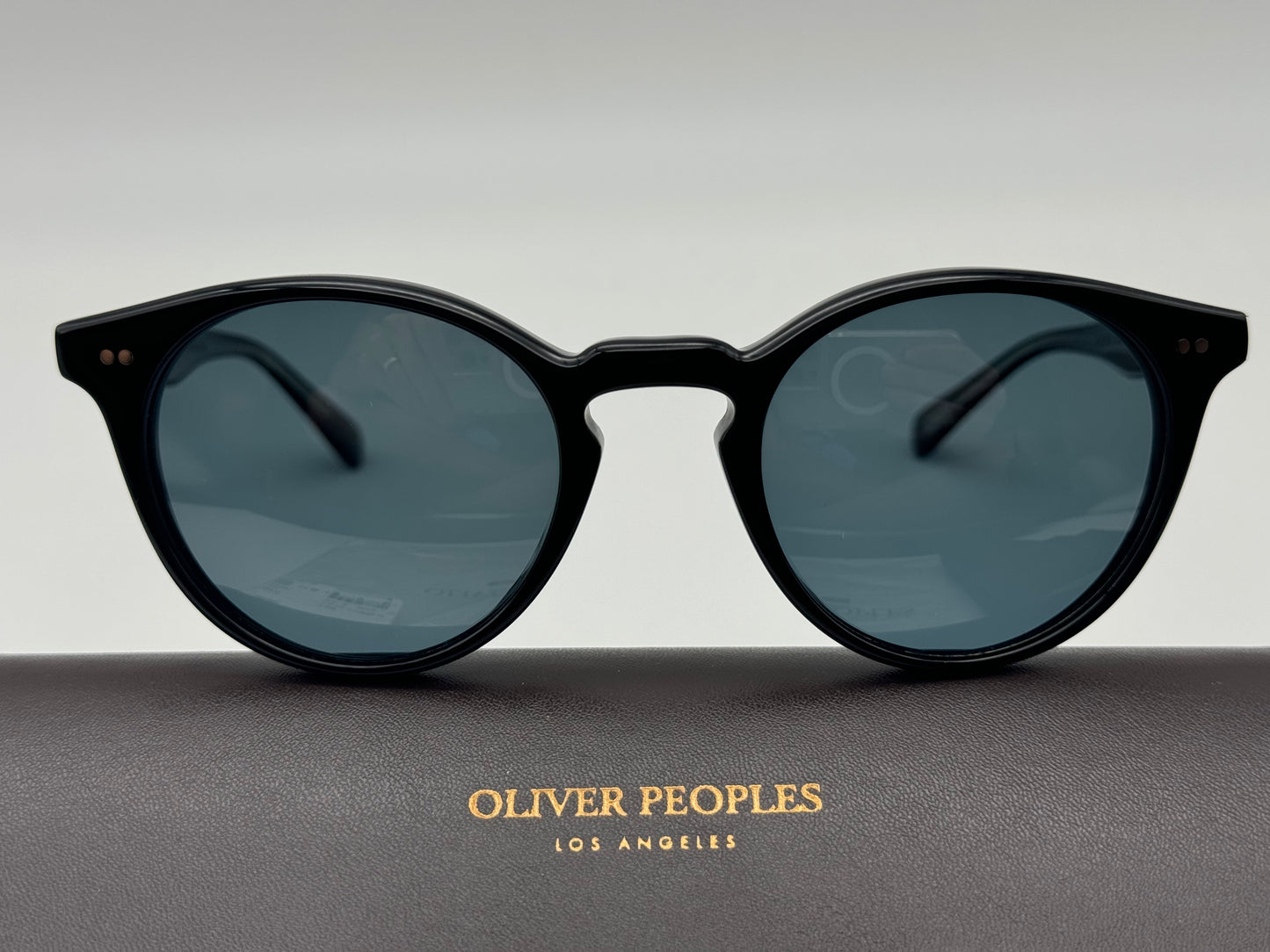 Oliver Peoples Romare Sun 50mm Black / Blue Polarized 14923R Italy NEW