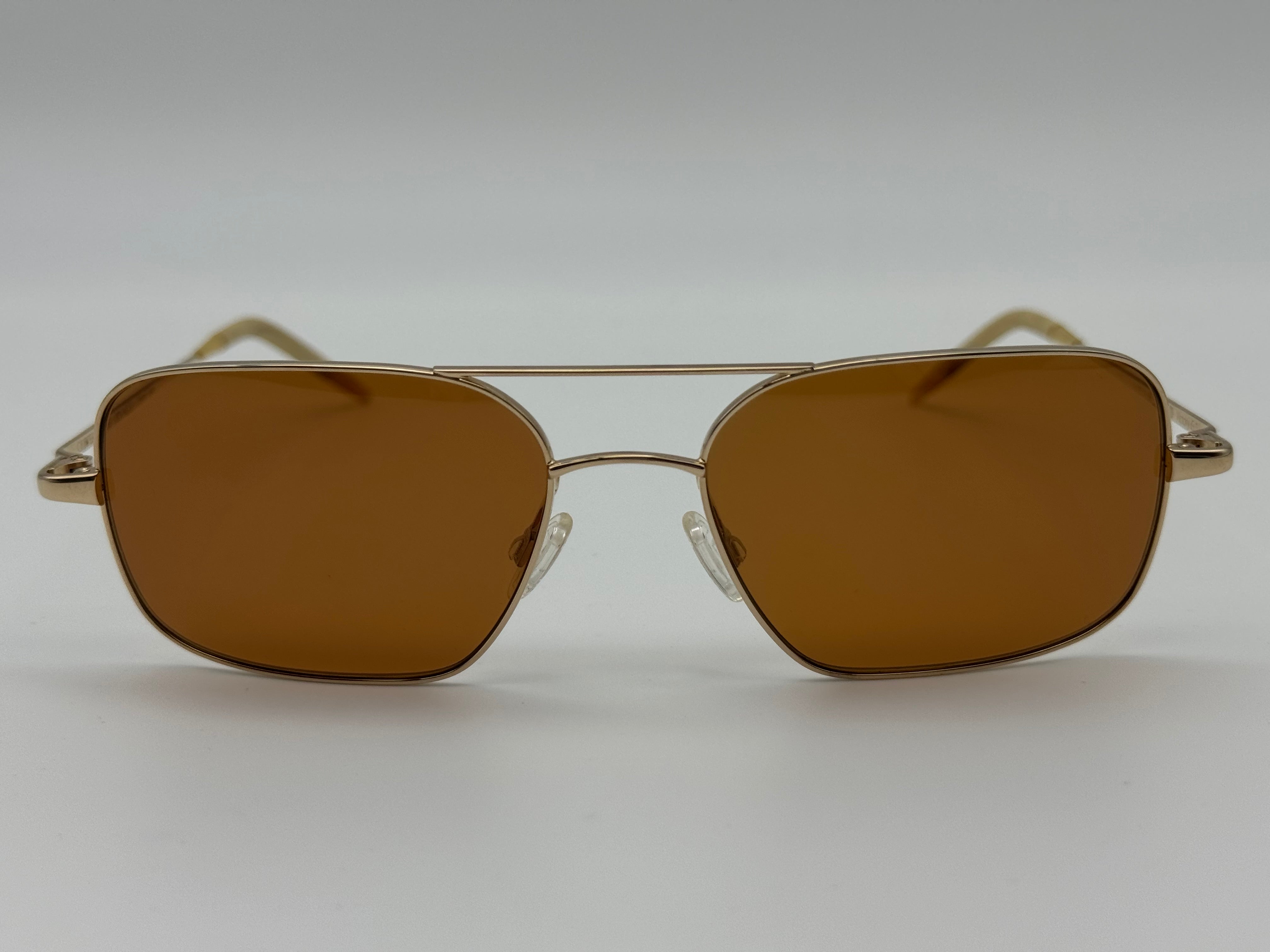 Oliver Peoples Victory G 55 Gold / Cognac Burn Notice Michael Weston Rare  Polarized Missing Box