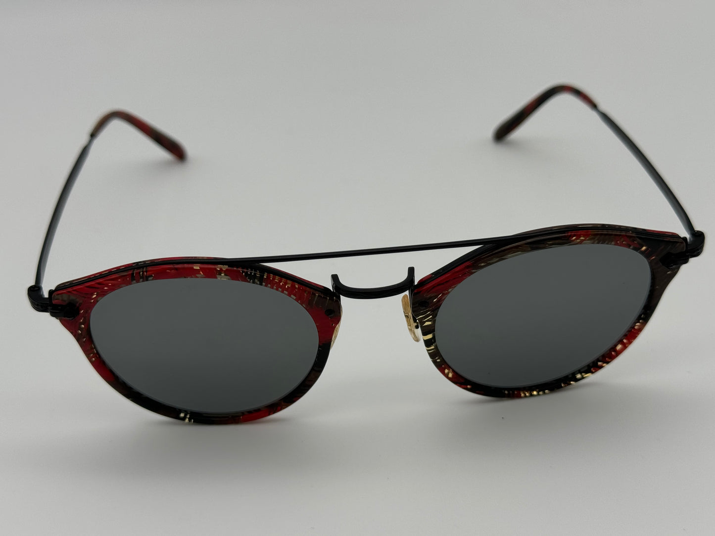 Oliver Peoples ALAIN MIKLI REMICK 50mm Sunglasses OV5349S Black Palmier Red Tropical Frame Only Preowned