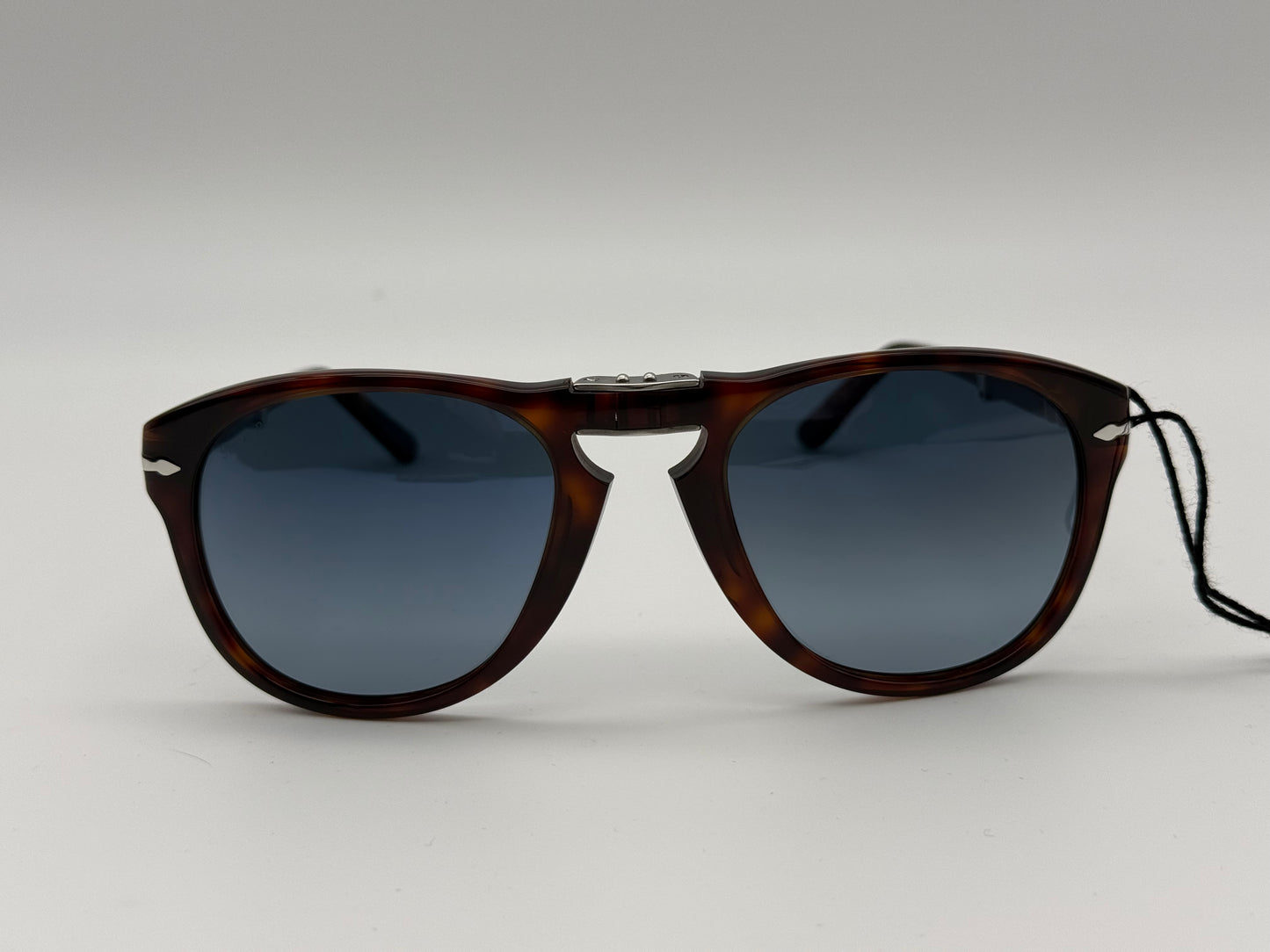 Persol PO 714 Folding 54mm Havana / Polarized Gradient Blue 24/S3 Italy NEW