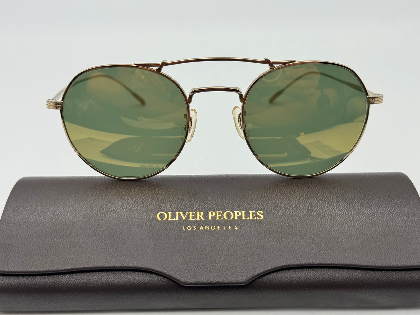 Oliver Peoples  Reymont 49mm OV 1309 Gold / G-15 GoldTone 529208 JAPAN NEW