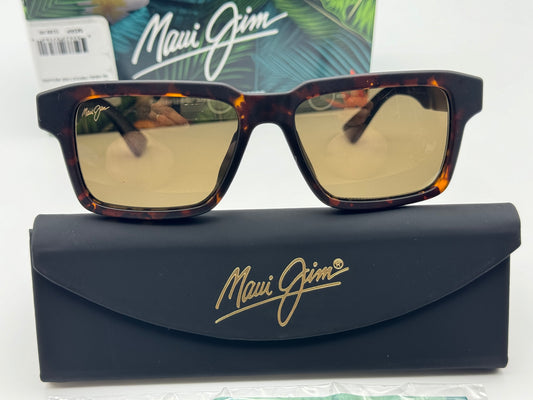 Maui Jim Kahiko 53mm Matte Dark Havana H635-10 Maui Pure HCL Polarized Lens Japan NEW