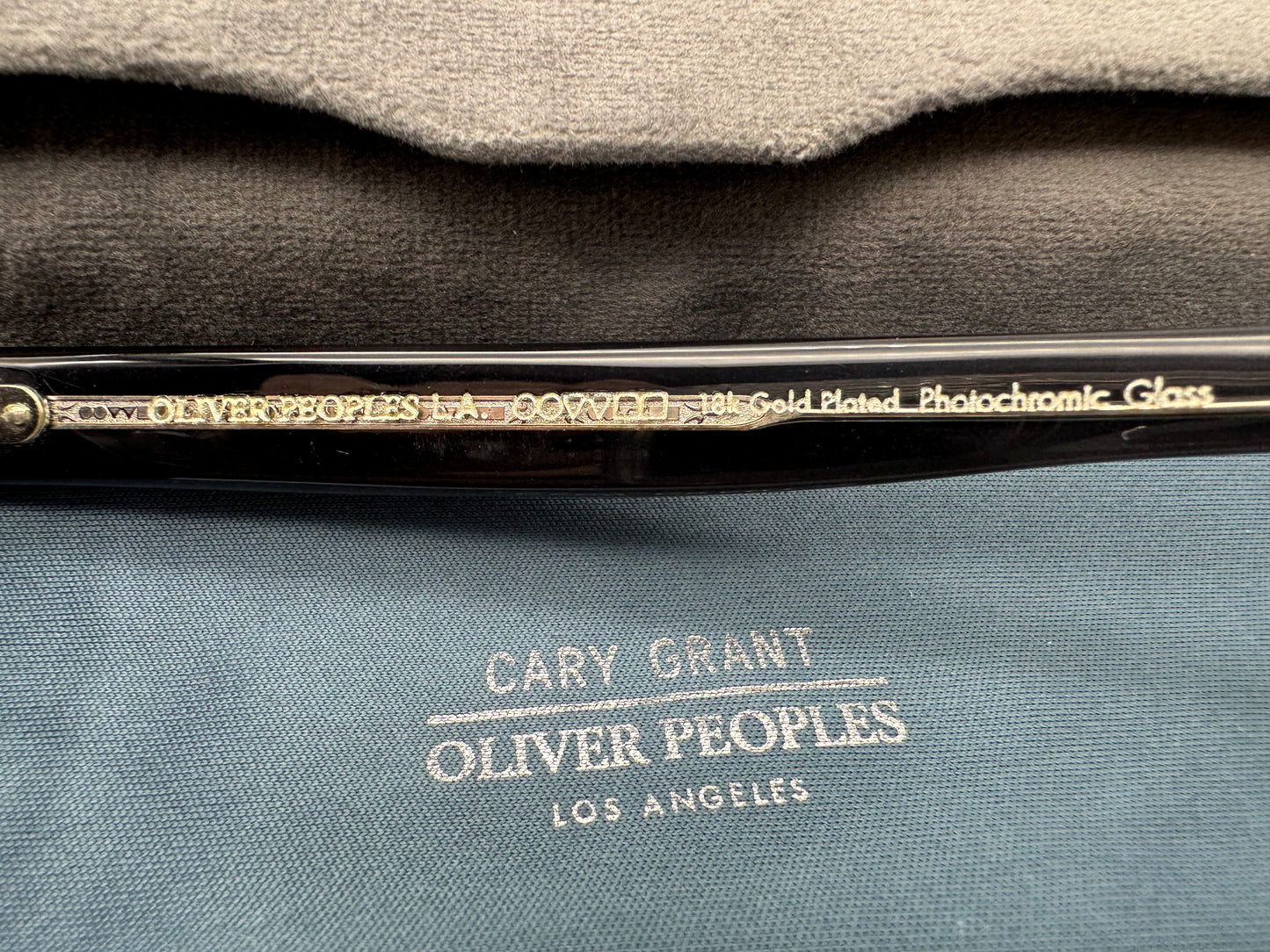 Oliver Peoples Cary Grant 48mm OV 5413 SU Charcoal 18K Gold 1661R8 Photochromic Rare Exclusive Preowned