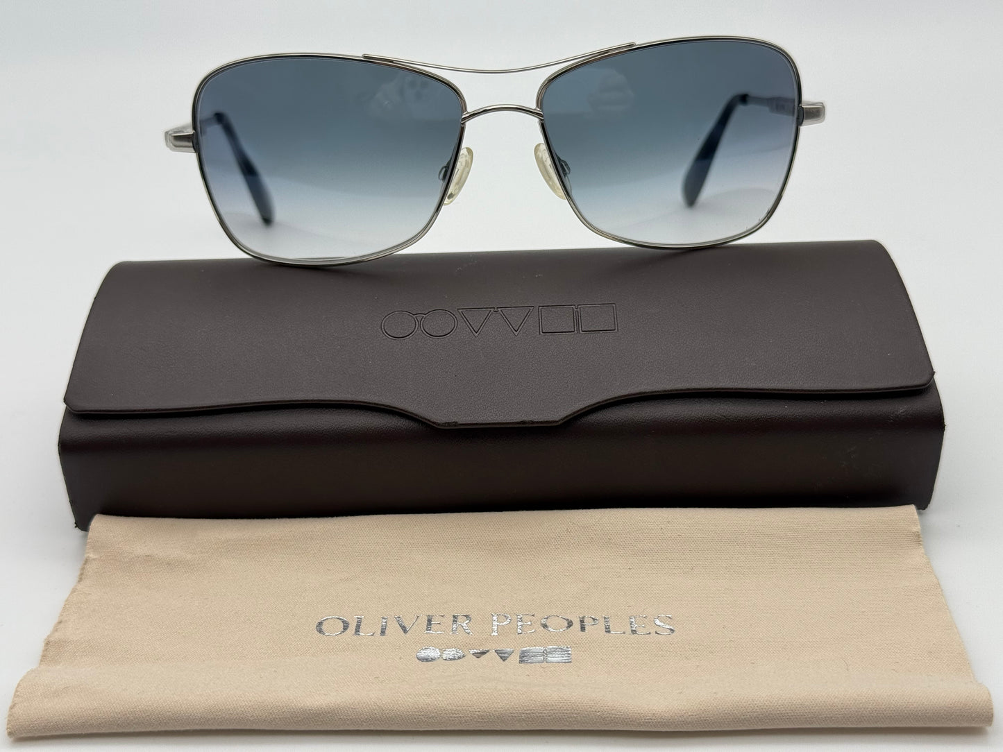 Oliver Peoples Sanford 57mm OV 1130s Stainless steel / Blue Gradient VFX Photochromic 5133Q6 Japan Preowned