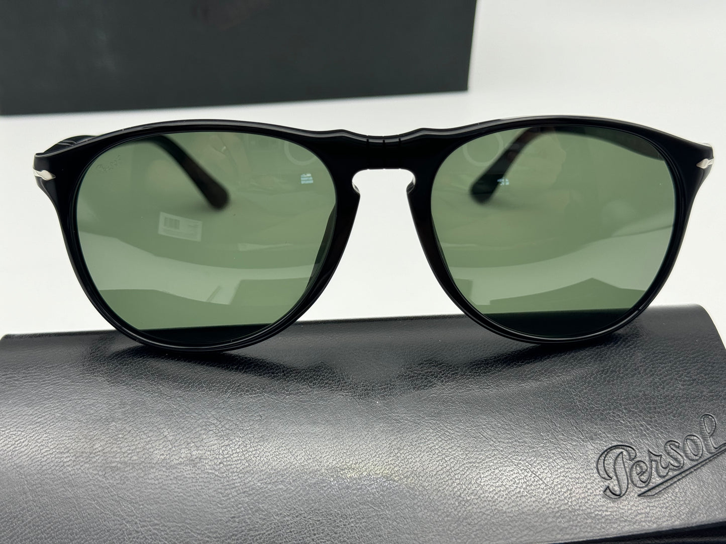 Persol PO 9649 55mm Black / Green 95 / 31 Italy NEW