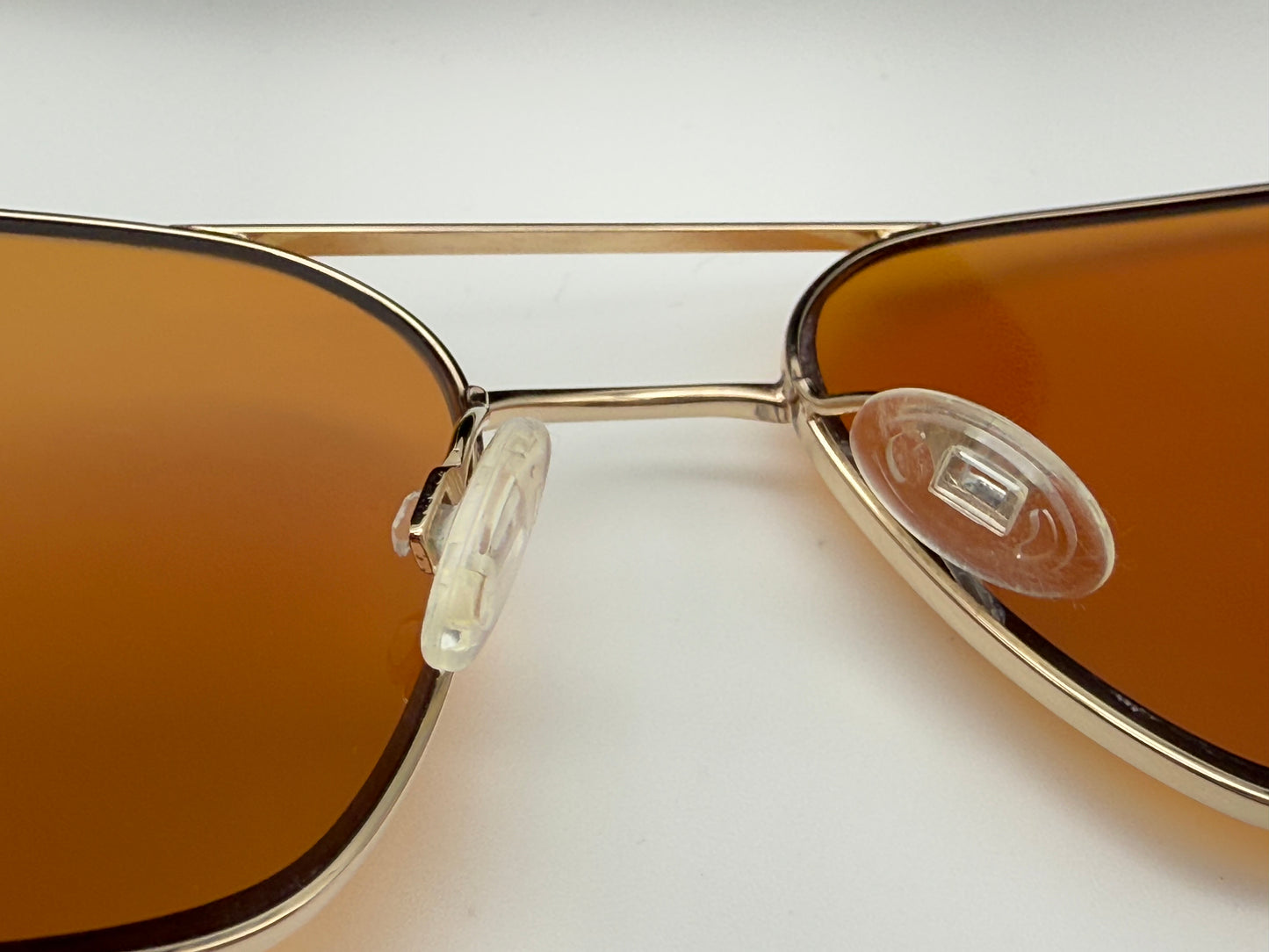 Oliver Peoples Victory 55mm Gold / Cognac CR39 Lens Burn Notice First Gen titanium Japan Preowned