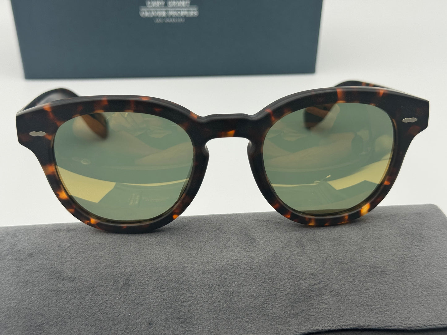 Oliver Peoples Cary Grant Sun 48mm G-15 Goldtone / Semi Matte Sable Tortoise Italy NEW