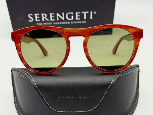 Serengeti Kingman 53mm Shiny Milky Vintage Tortoise -Saturn Polarized 555nm NEW