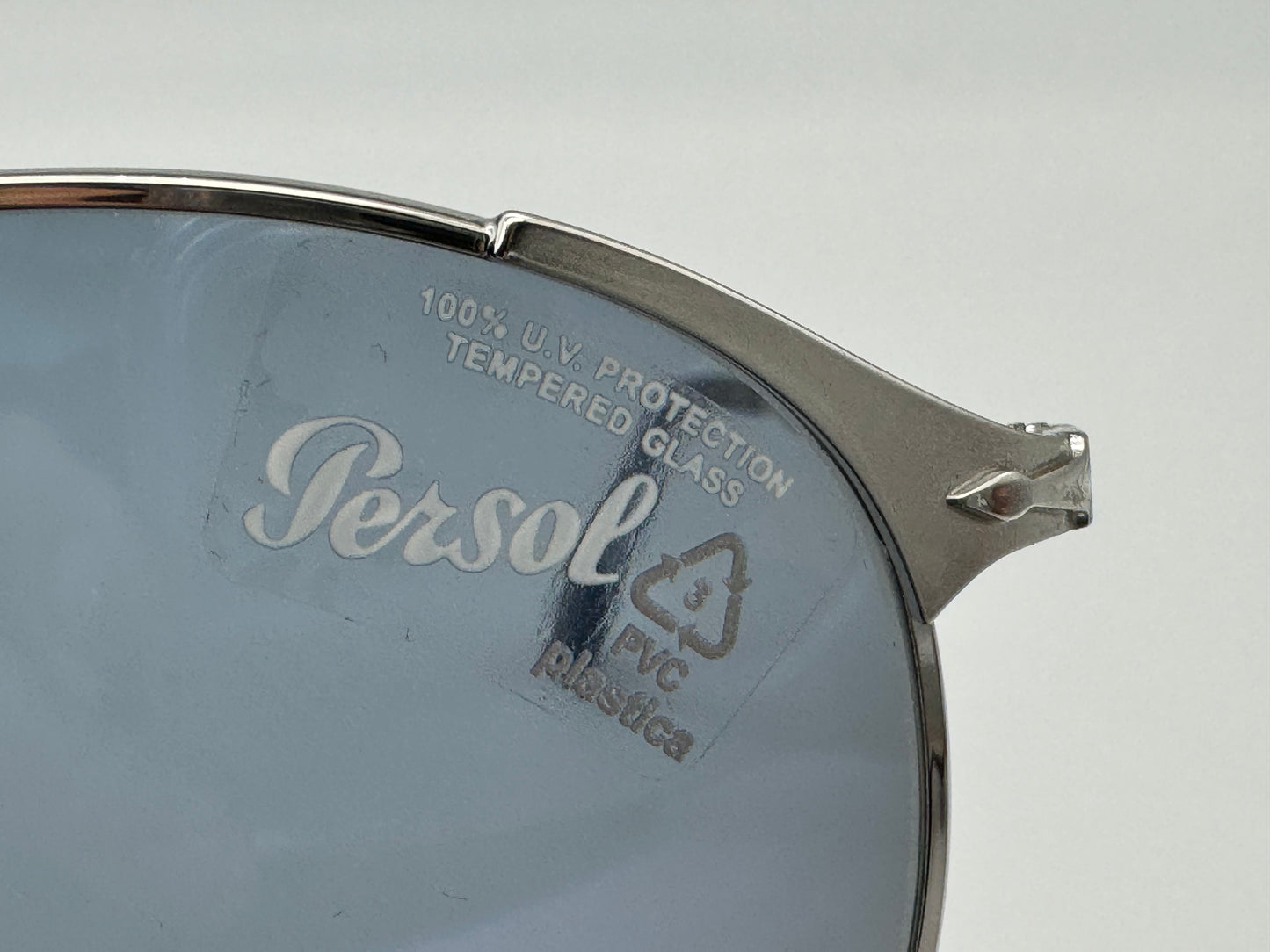 Persol PO 2649 55mm Silver / Light Blue 518 / 56 Italy NEW