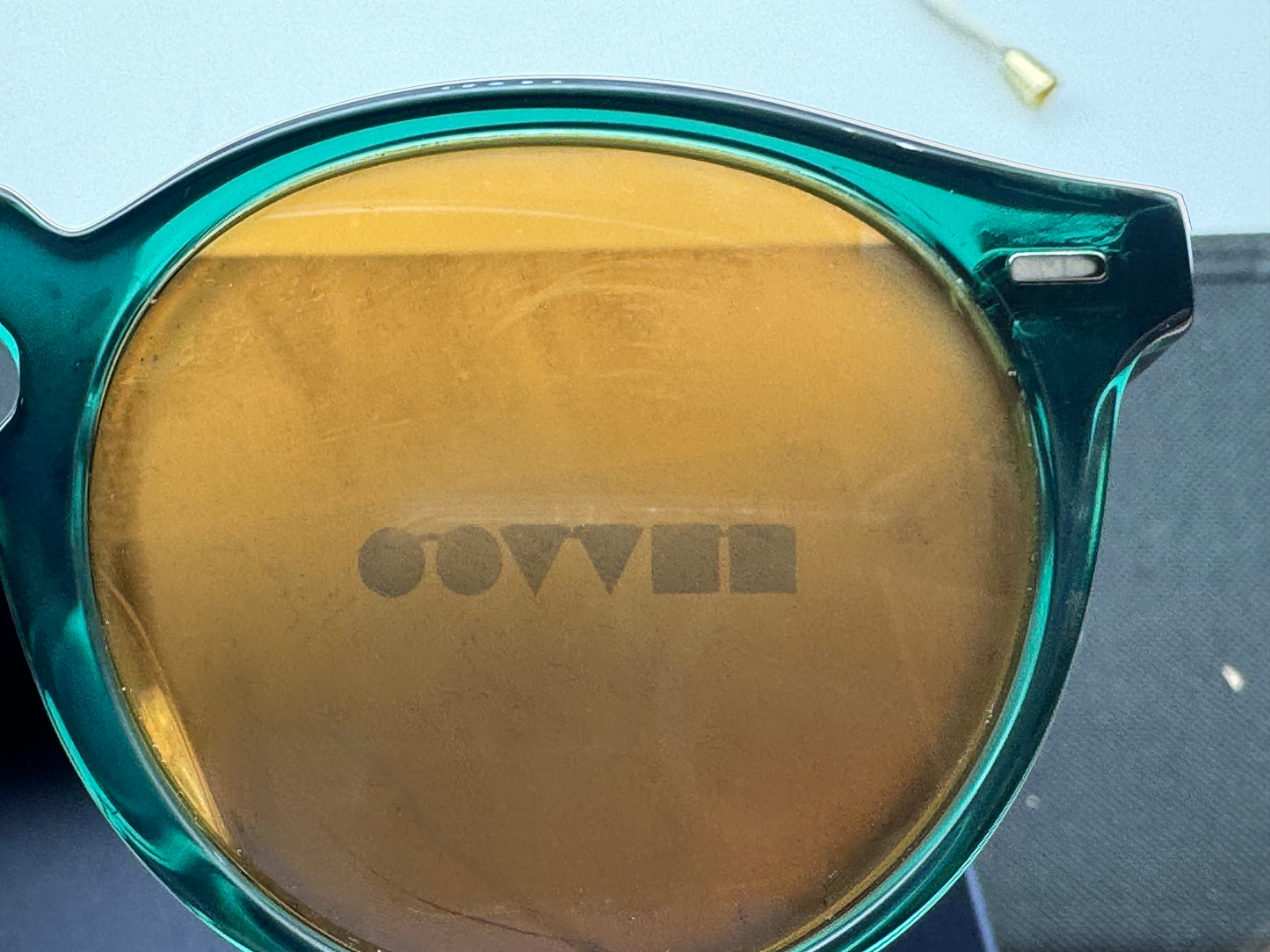 Oliver Peoples Gregory Peck Sun 47mm 176353 Dark Teal/Cognac Italy NEW