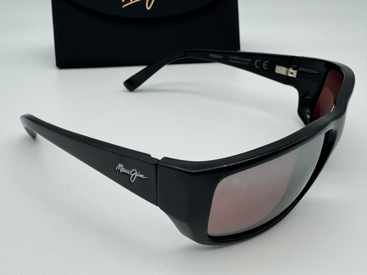 Maui Jim Wassup 60.5mm Black / Maui Rose Polarized MJ 123 - 02 NEW missing box