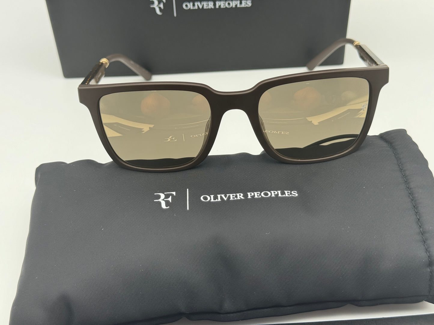 Oliver Peoples Mr Federer 52mm Umber / DESERT FLASH MIRROR OV 5553 SU 70055A Italy NEW