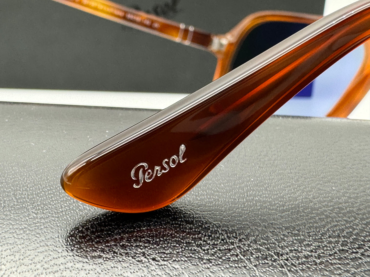 Persol PO 3328 55mm Terra Di Siena / Light Blue 96/56 Italy NEW