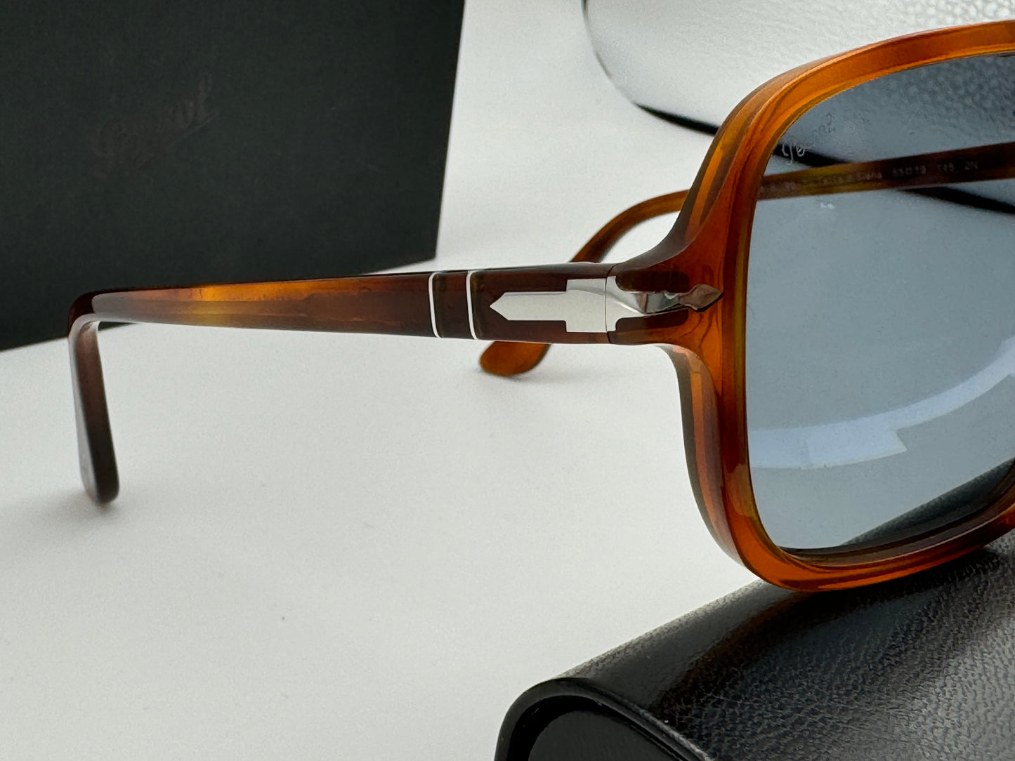 Persol PO 3328 55mm Terra Di Siena / Light Blue 96/56 Italy NEW