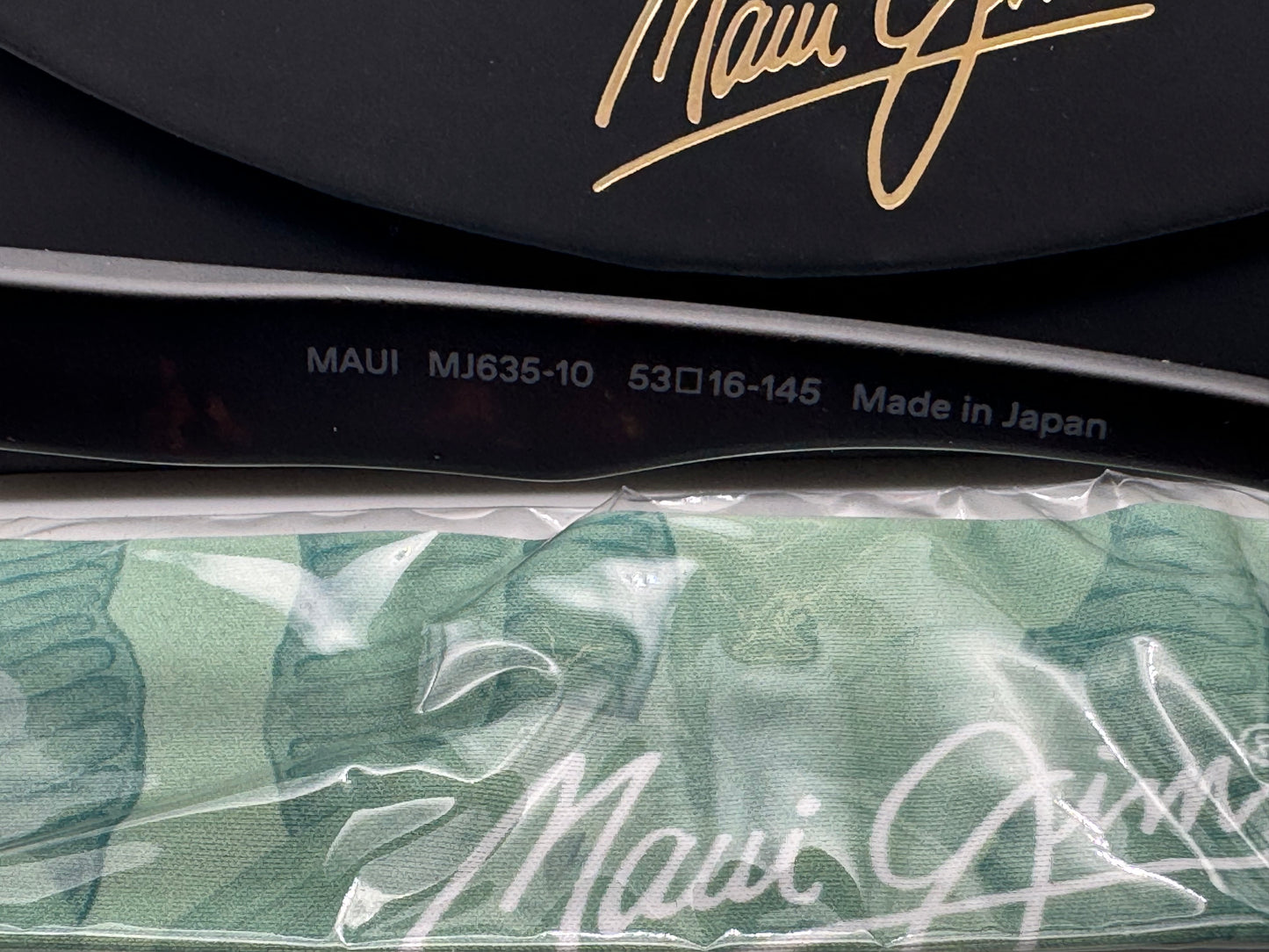 Maui Jim Kahiko 53mm Matte Dark Havana H635-10 Maui Pure HCL Polarized Lens Japan NEW