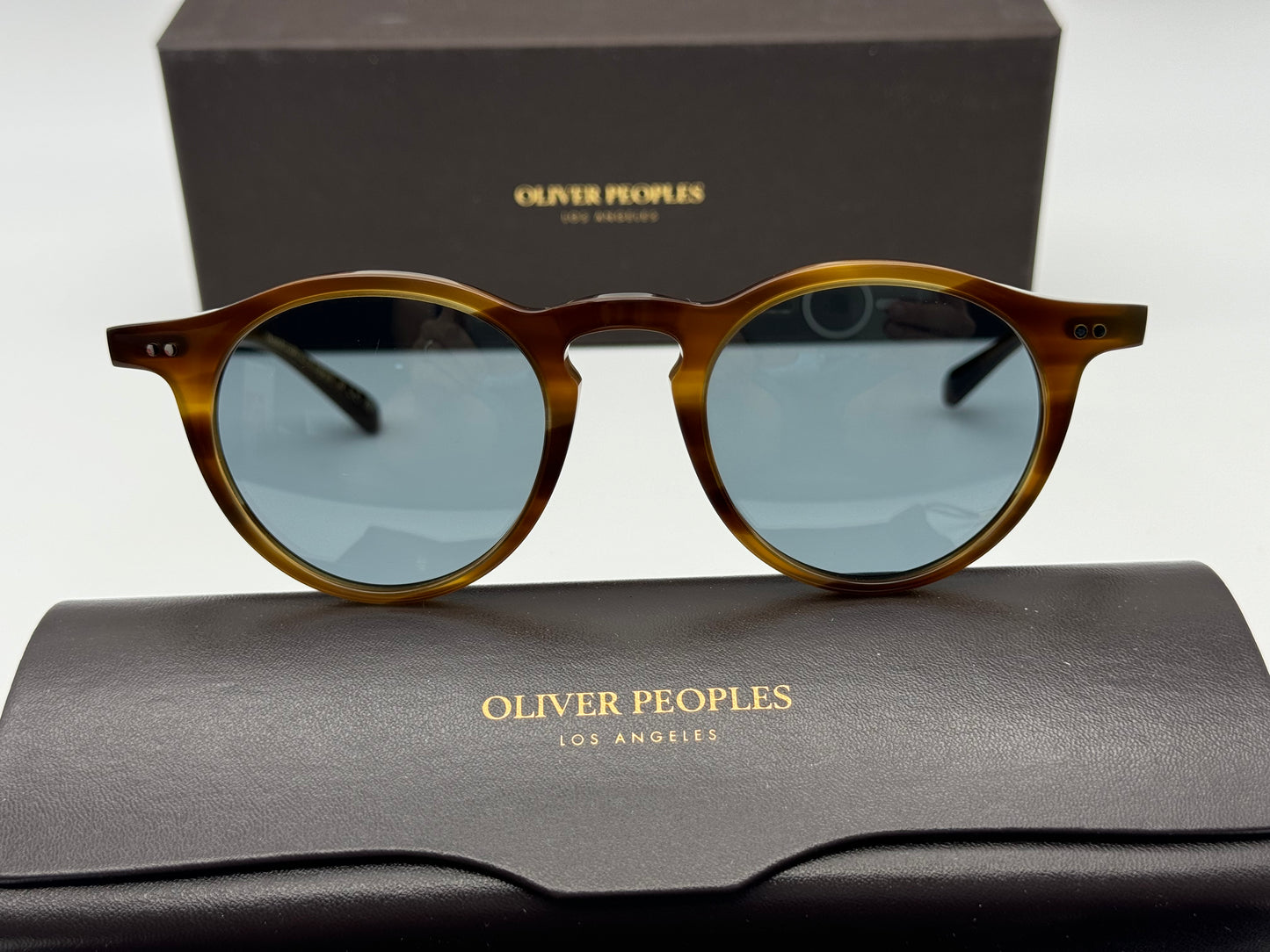 Oliver Peoples OP-13 Sun 47mm Sycamore / Indigo Photochromic 1753R8 OV 5504 Japan NEW